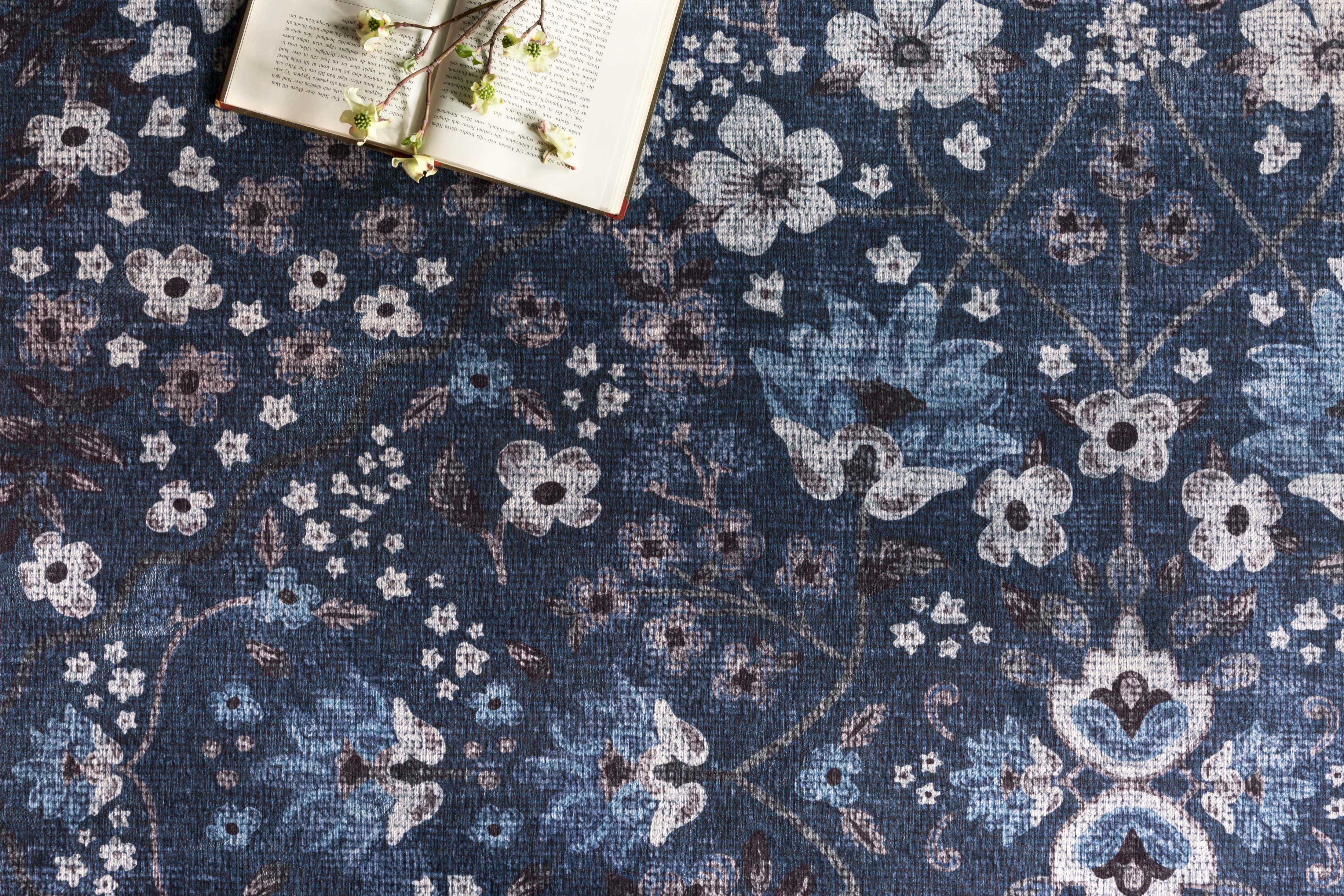 Rifle Paper Co. x Loloi Palais Navy Rug No.2 RUGS - synthetic Loloi 18" x 18"
