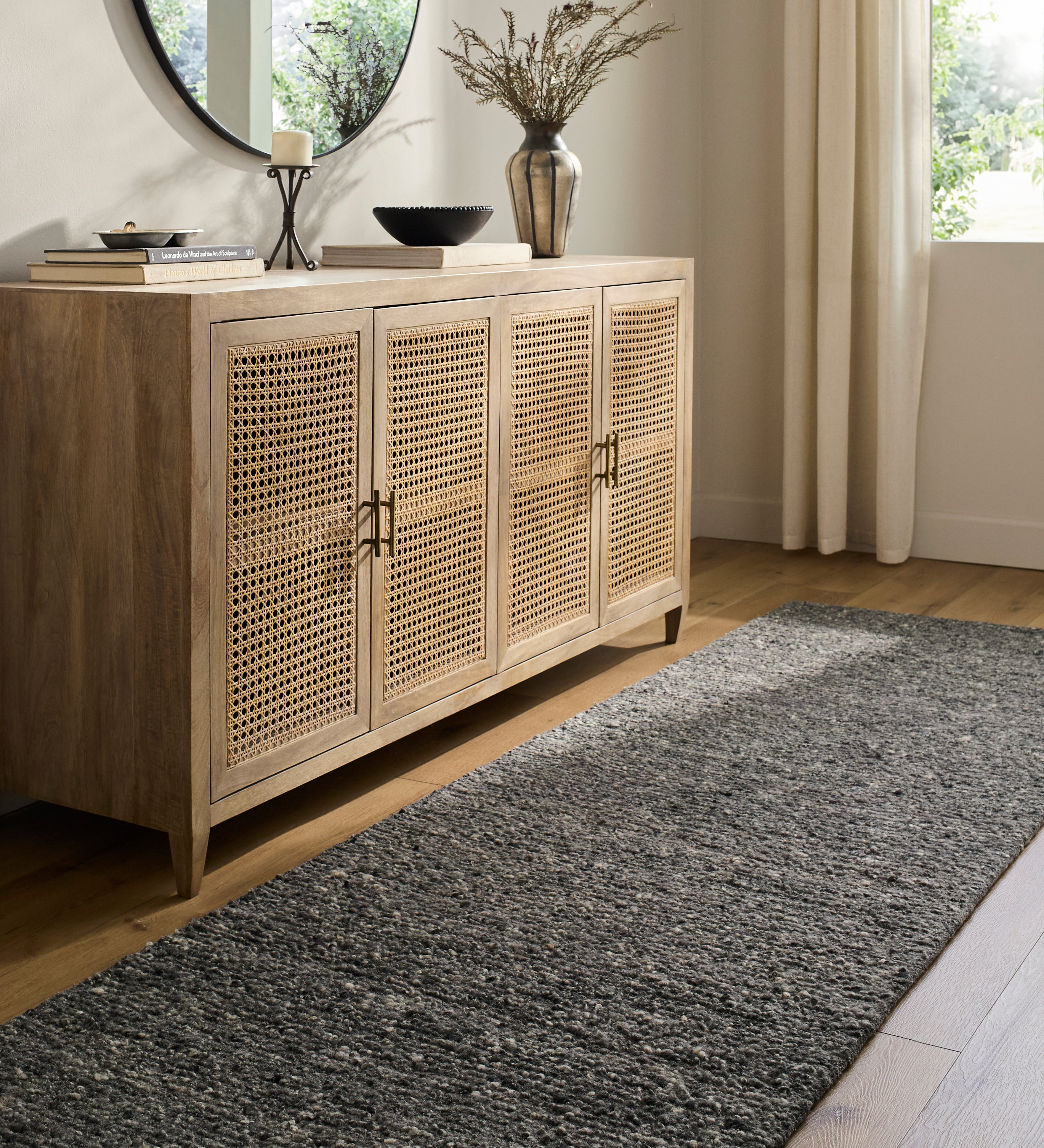 Palisade Charcoal Rug RUGS - wool Surya