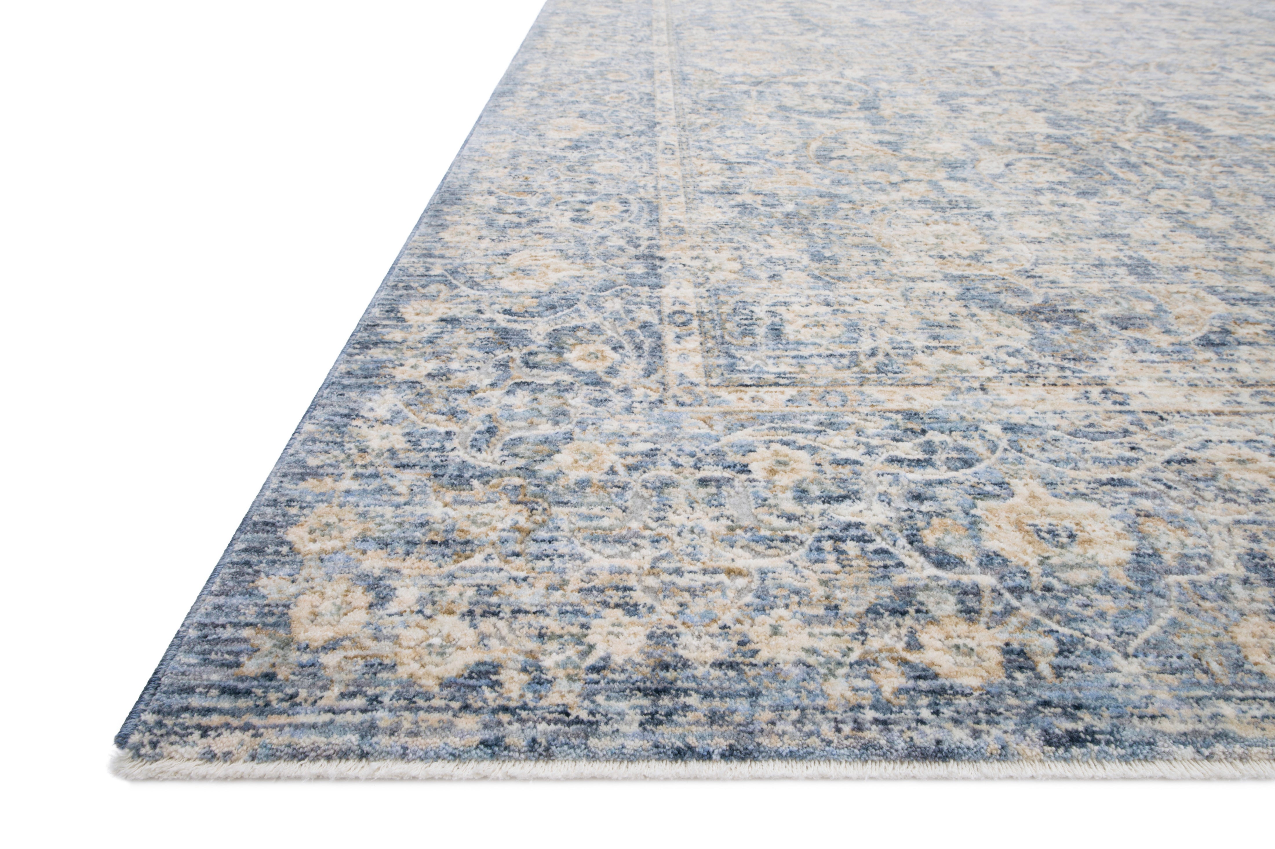 Loloi Pandora Blue / Gold Rug No.2 RUGS - synthetic Loloi 18" x 18"