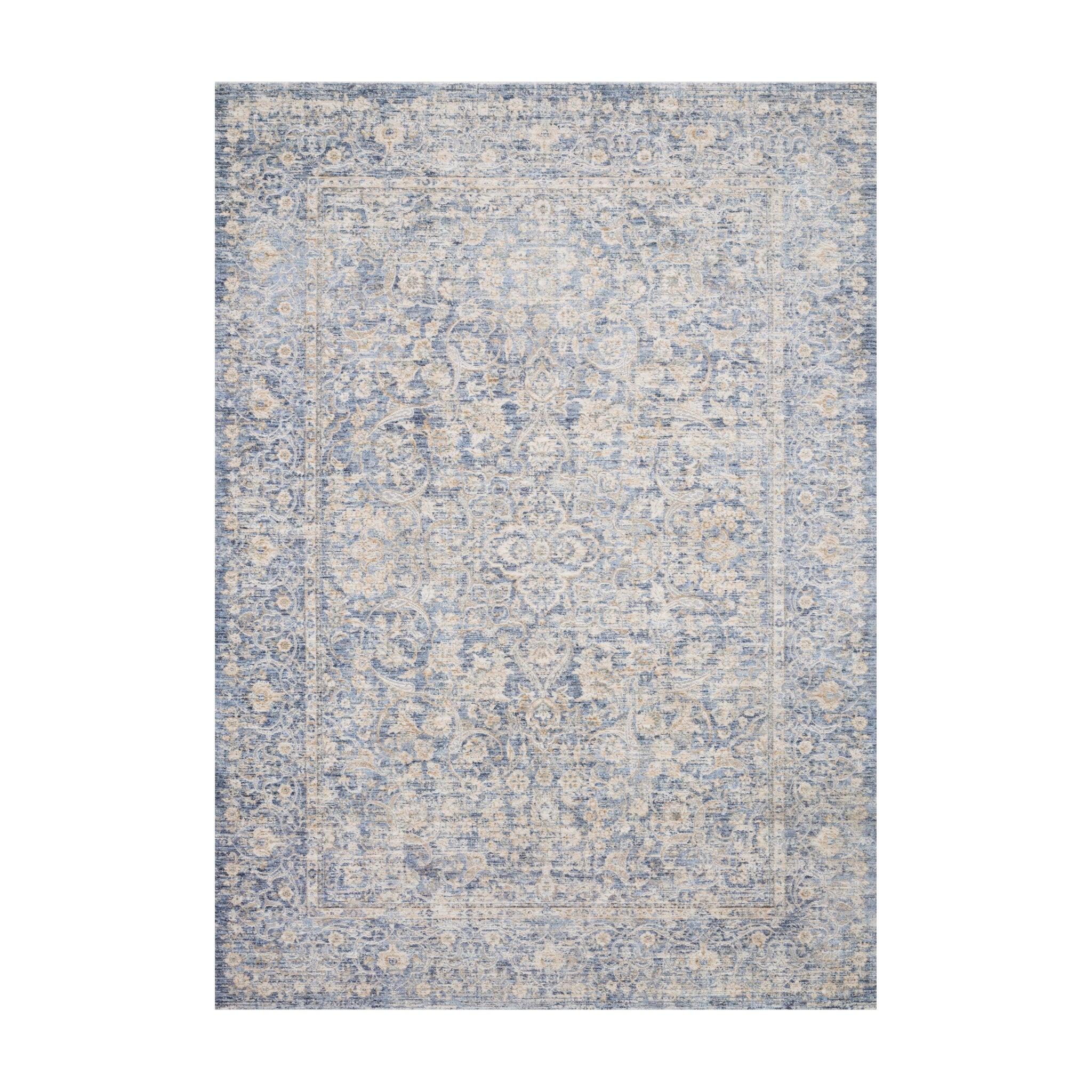 Loloi Pandora Blue / Gold Rug No.1 RUGS - synthetic Loloi 18" x 18"