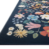 Rifle Paper Co. x Loloi Perennial Black Sample Rug No.2 RUGS - synthetic Loloi 18" x 18"