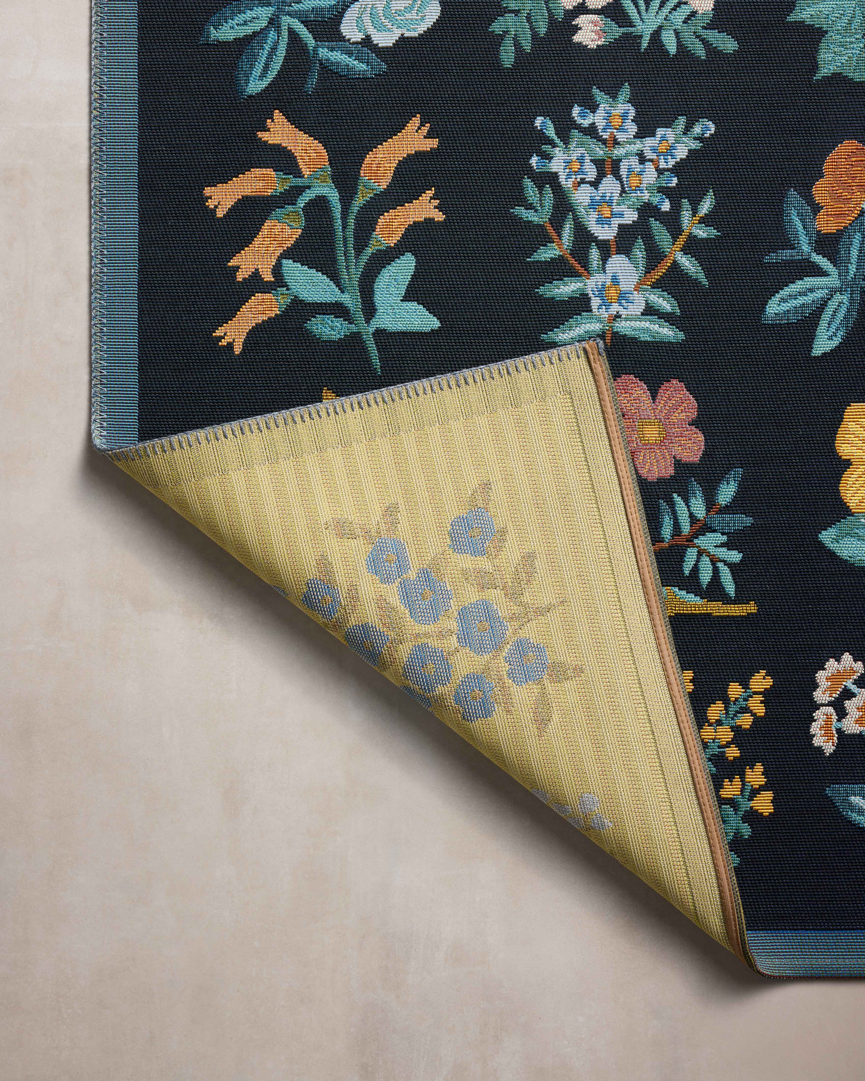 Rifle Paper Co. x Loloi Perennial Black Sample Rug No.2 RUGS - synthetic Loloi