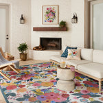 Rifle Paper Co. x Loloi Perennial Rose / Multi Rug RUGS - synthetic Loloi