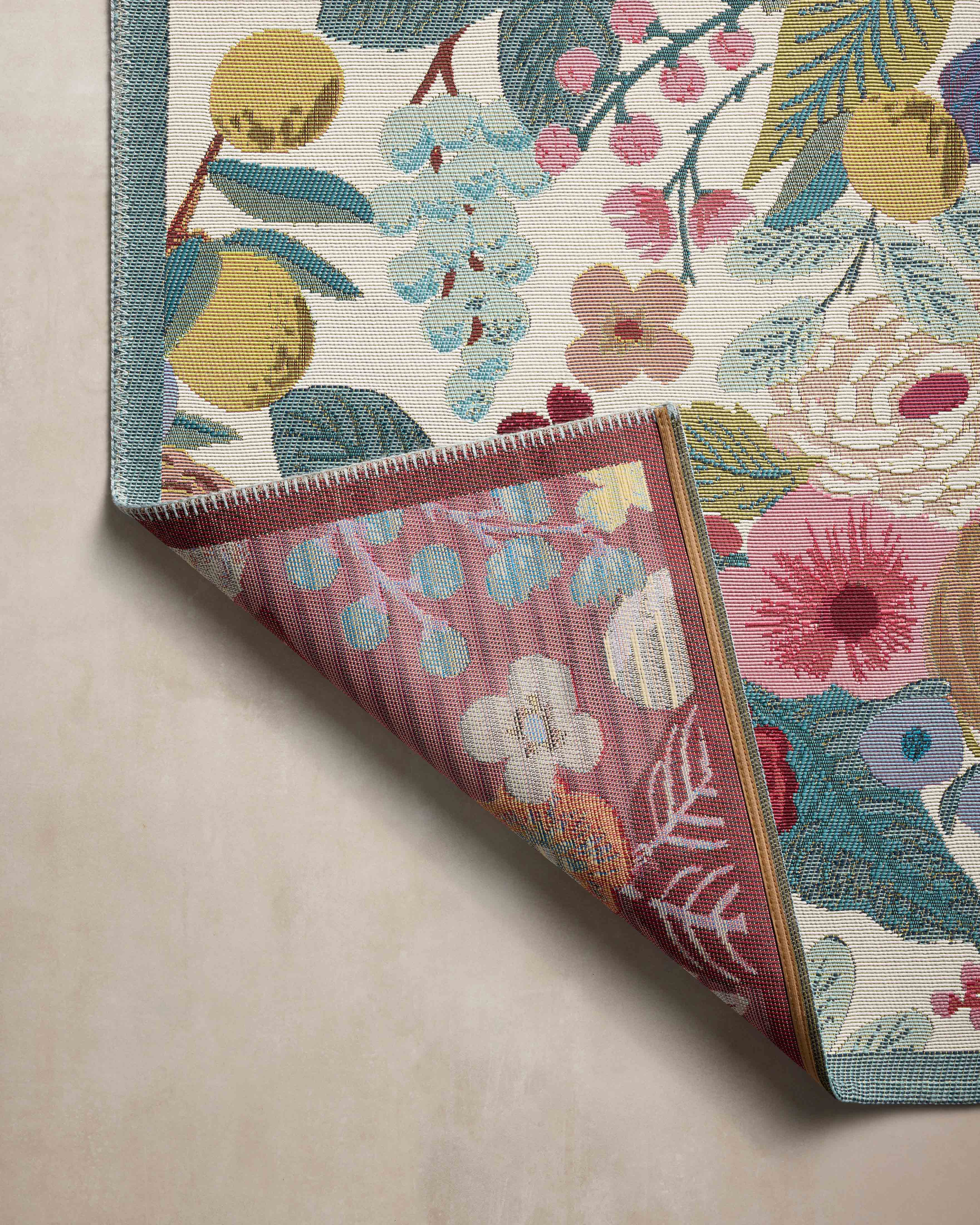 Rifle Paper Co. x Loloi Perennial Rose / Multi Rug RUGS - synthetic Loloi