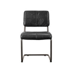 Crosby Leather Dining Chair FURNITURE - dining chairs LH IMPORTS Black Leather
