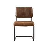 Crosby Leather Dining Chair FURNITURE - dining chairs LH IMPORTS Brown Leather