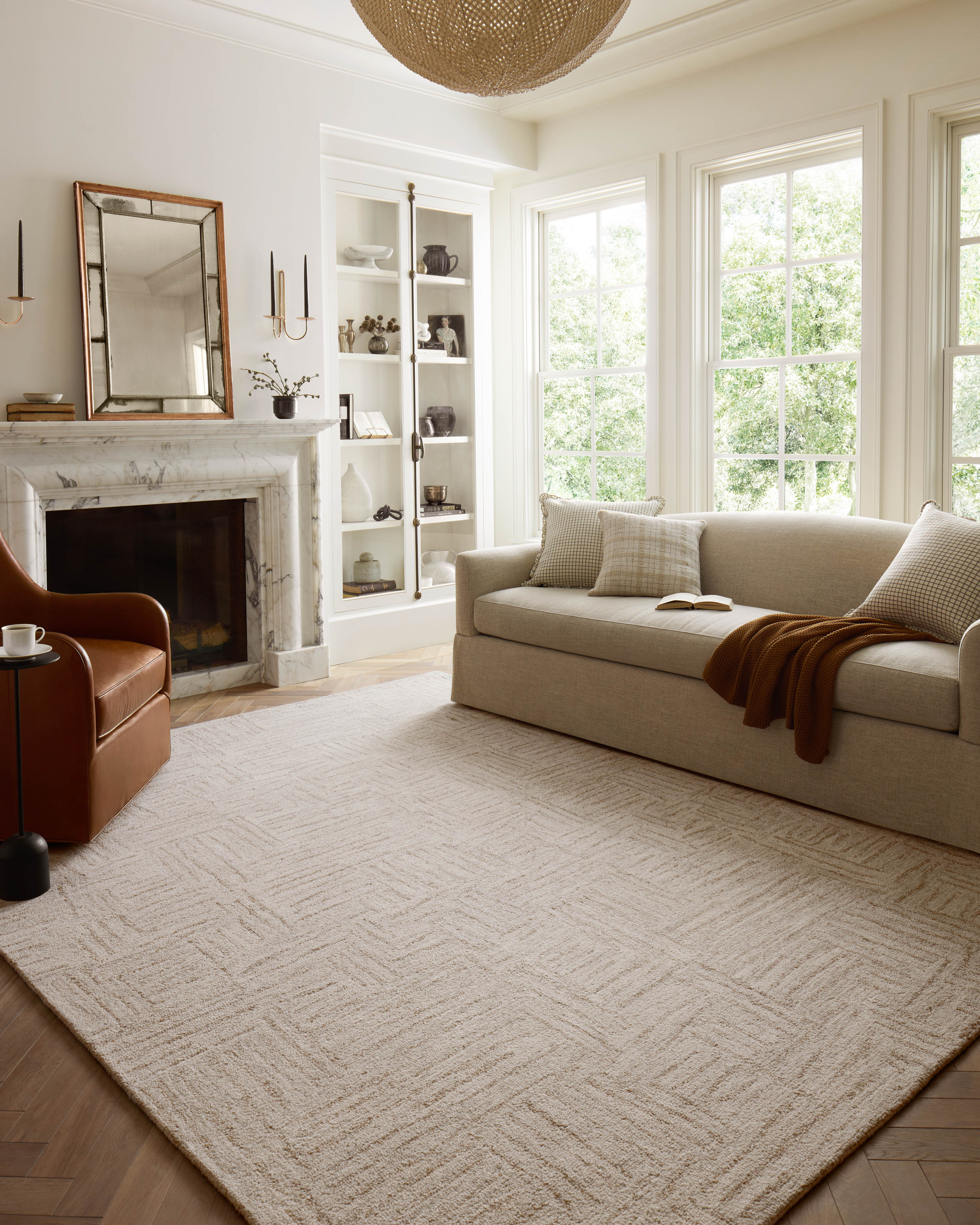 Chris Loves Julia x Loloi Polly Smoke / Sand Rug 0-RUGS - jute Loloi