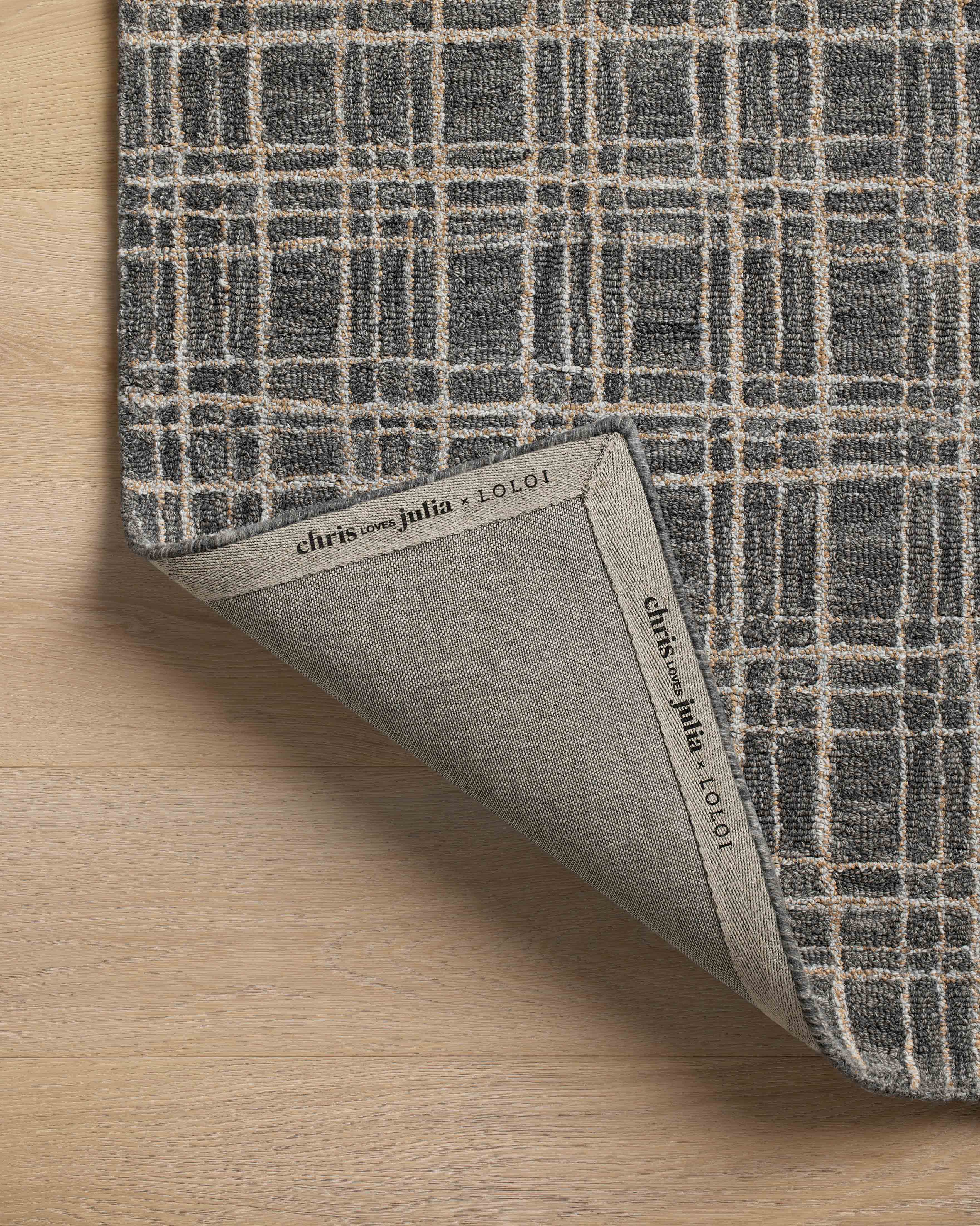 Chris Loves Julia x Loloi Polly Graphite / Pebble Rug 0-RUGS - jute Loloi