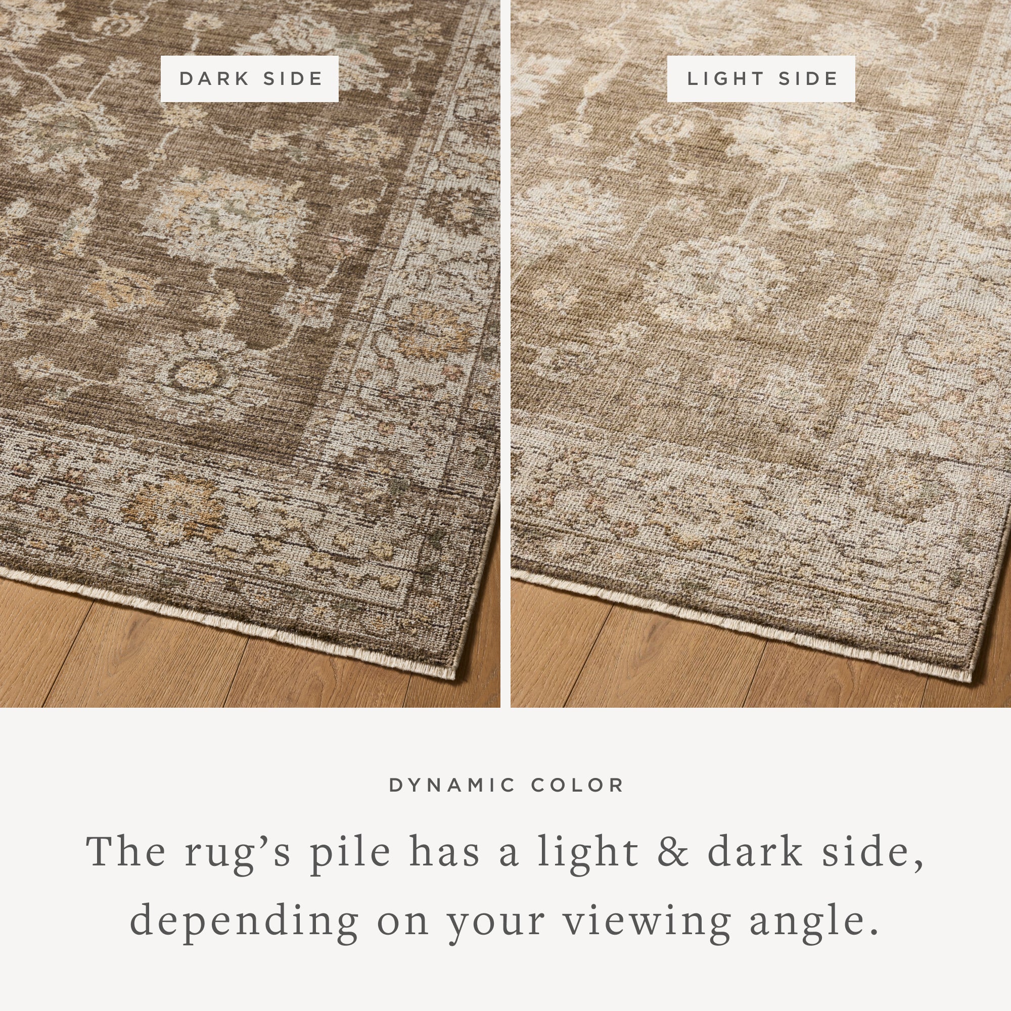 Loloi Priscilla Bark / Ivory Square Rug RUGS - synthetic Loloi