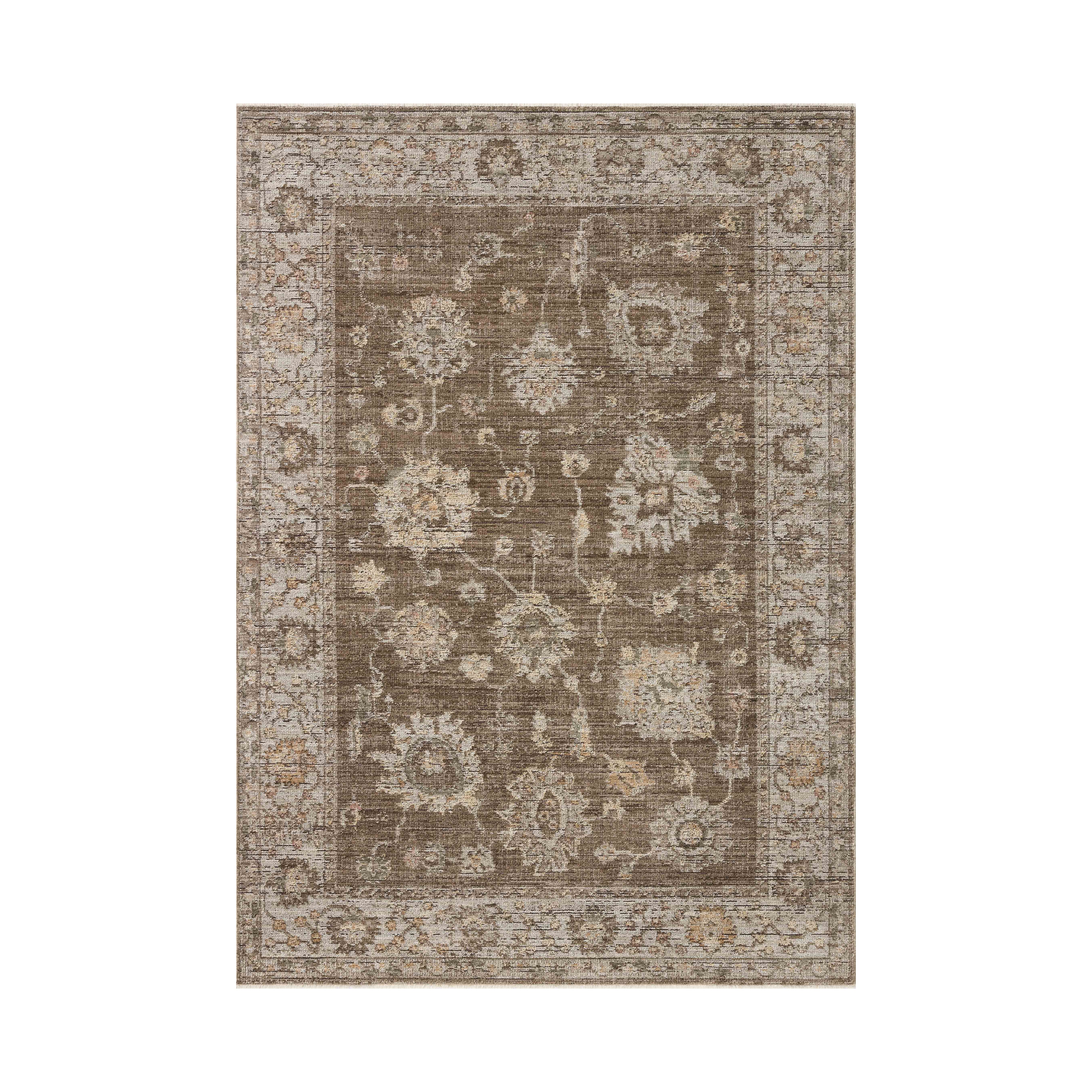 Loloi Priscilla Bark / Ivory Rug RUGS - synthetic Loloi 18" x 18"