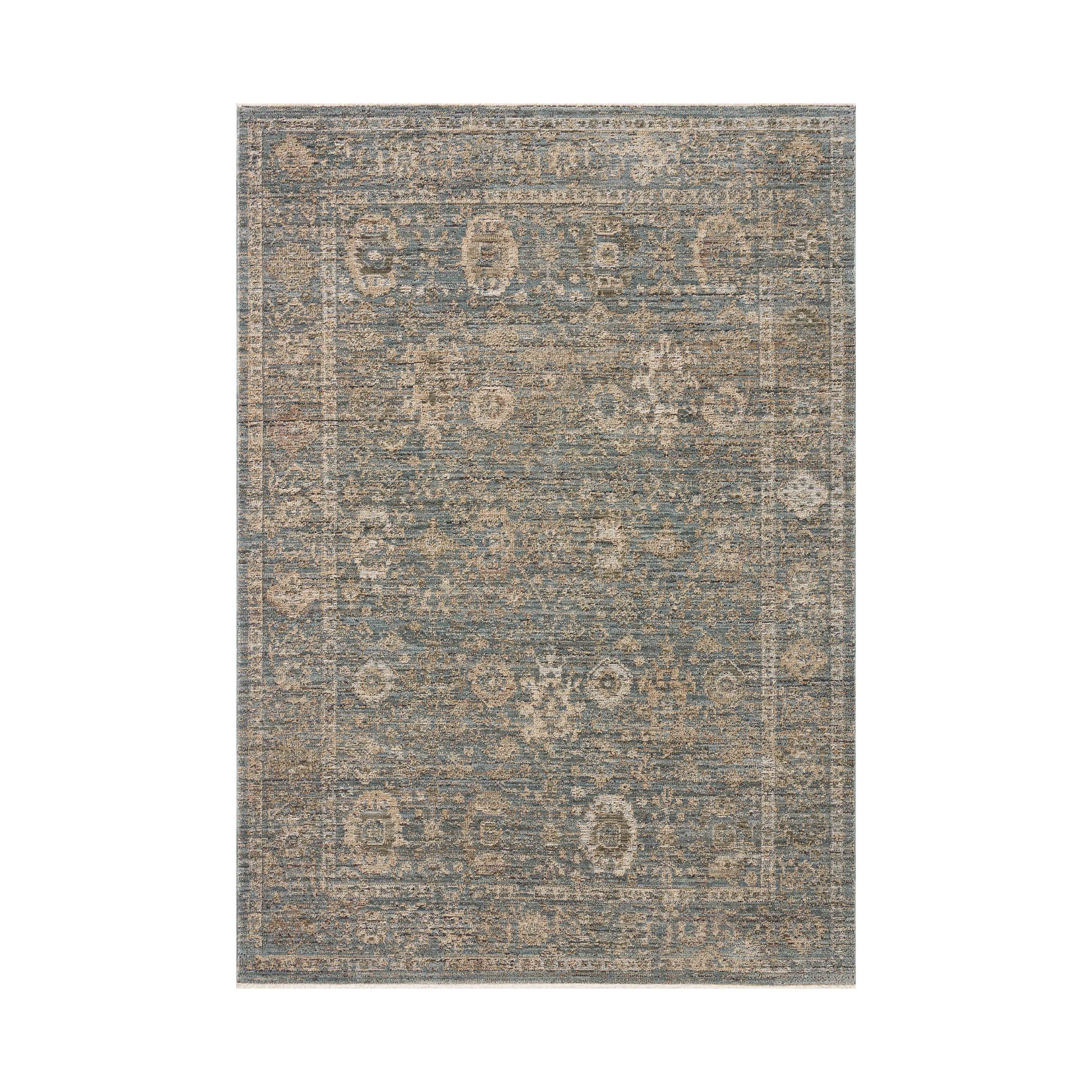 Loloi Priscilla Blue / Sand Rug RUGS - synthetic Loloi 18" x 18"