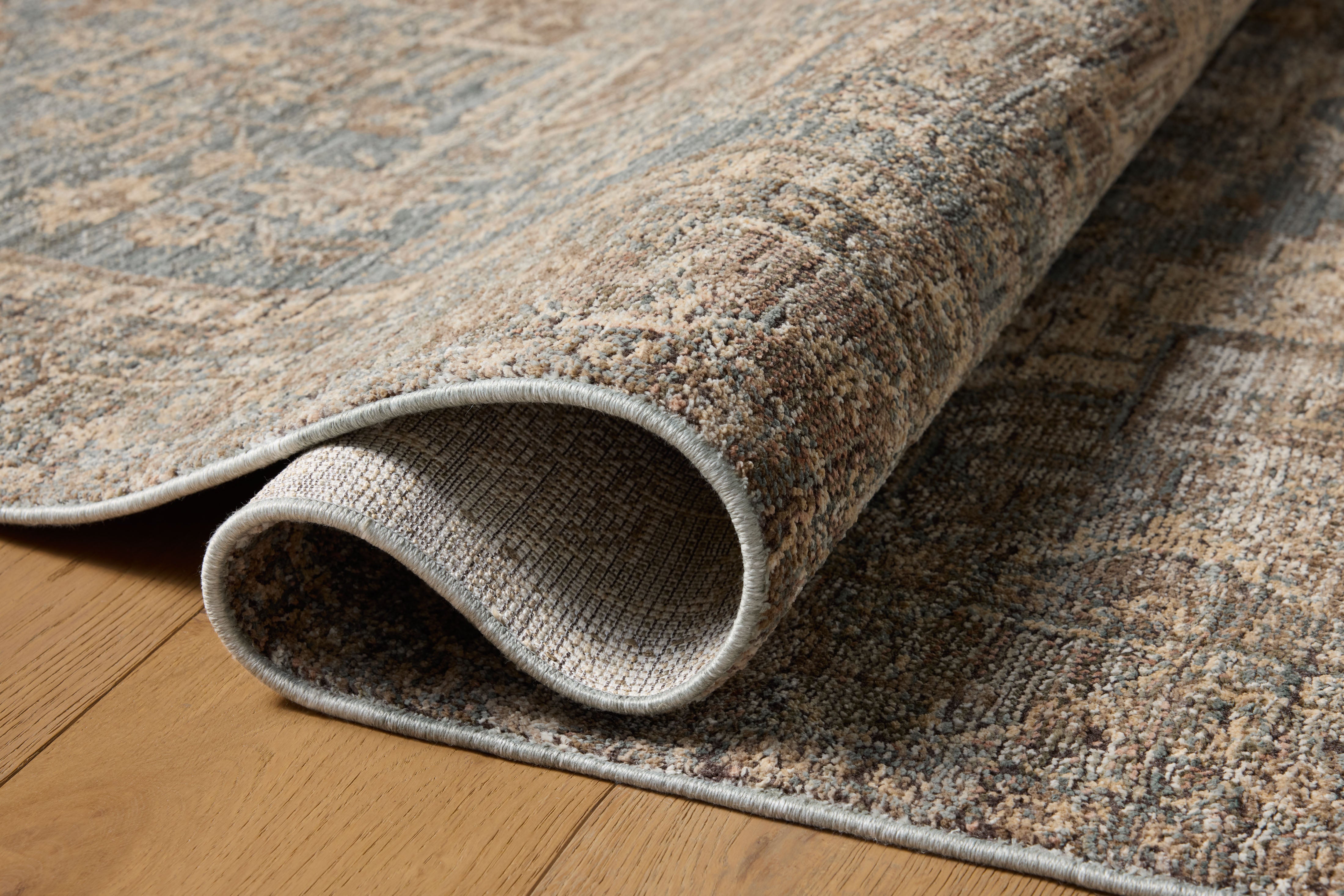 Loloi Priscilla Blue / Bark Rug RUGS - synthetic Loloi 18" x 18" sample