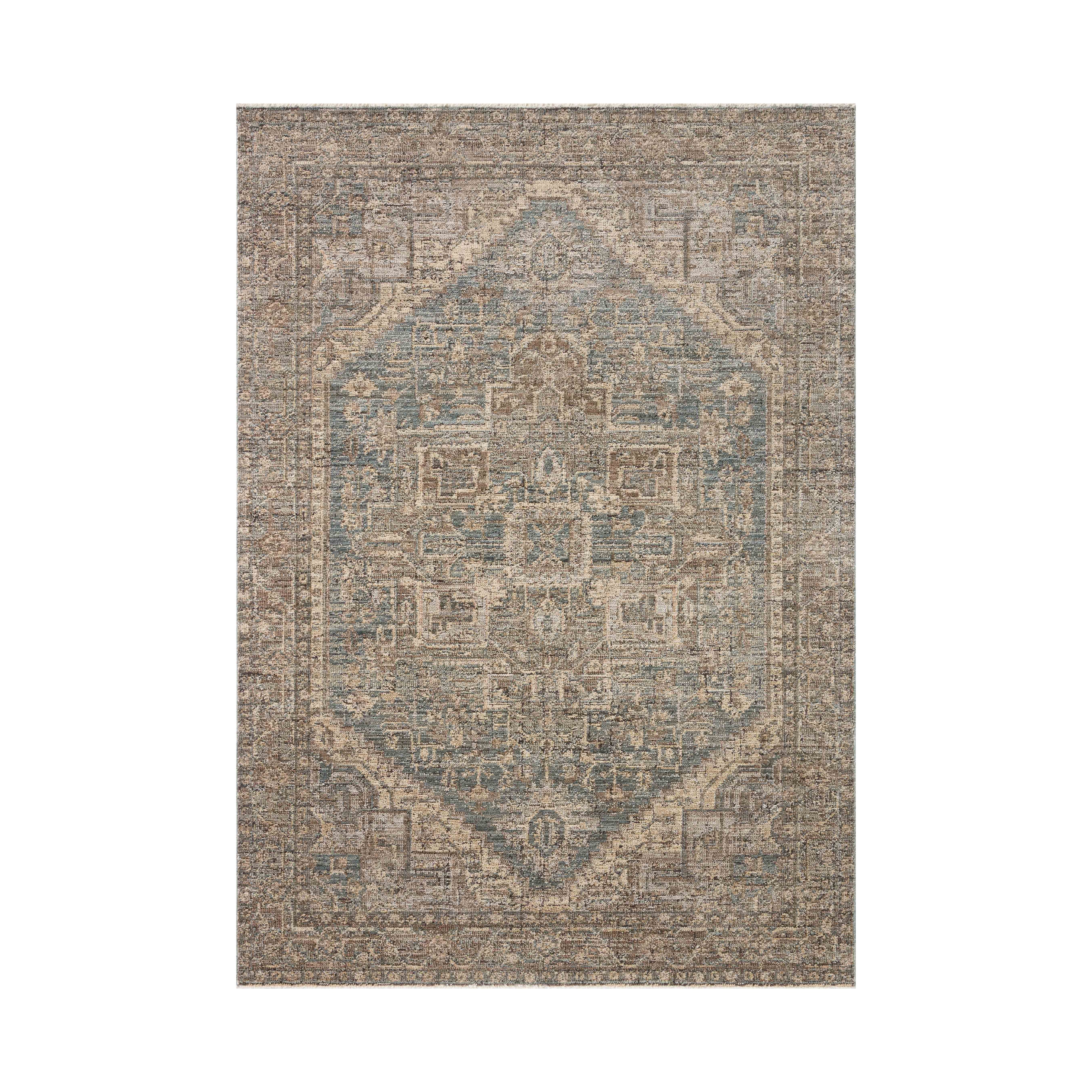 Loloi Priscilla Blue / Bark Rug RUGS - synthetic Loloi 18" x 18"