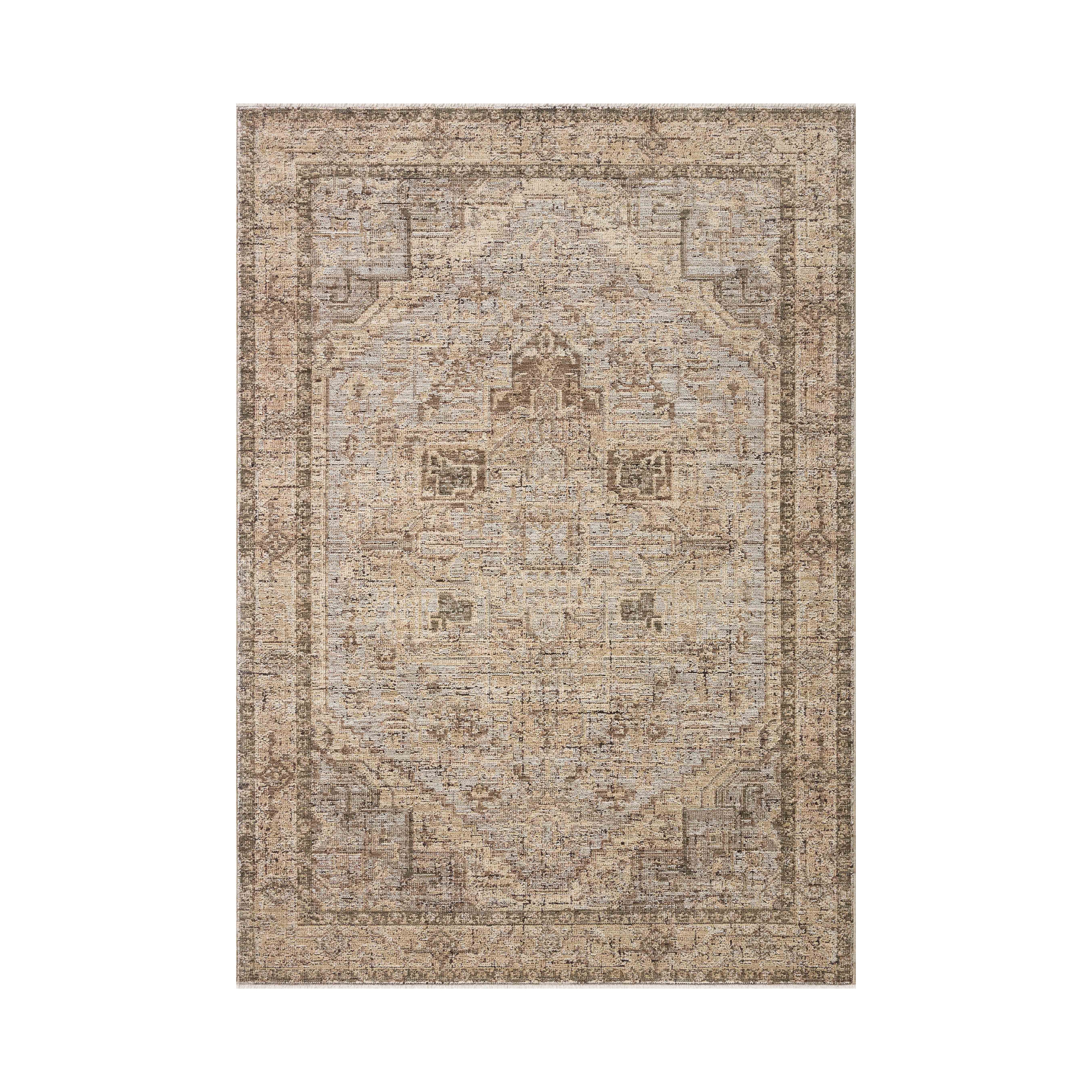 Loloi Priscilla Beige / Earth Rug RUGS - synthetic Loloi 18" x 18"