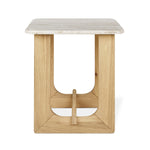 Gus* Modern Portico End Table FURNITURE - end table Gus White Oak Travertine Natural