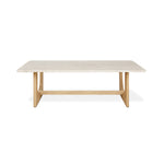 Gus* Modern Portico Rectangle Coffee Table FURNITURE - coffee table Gus White Oak Travertine Natural