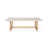 Gus* Modern Portico Rectangle Coffee Table FURNITURE - coffee table Gus White Oak Travertine Natural