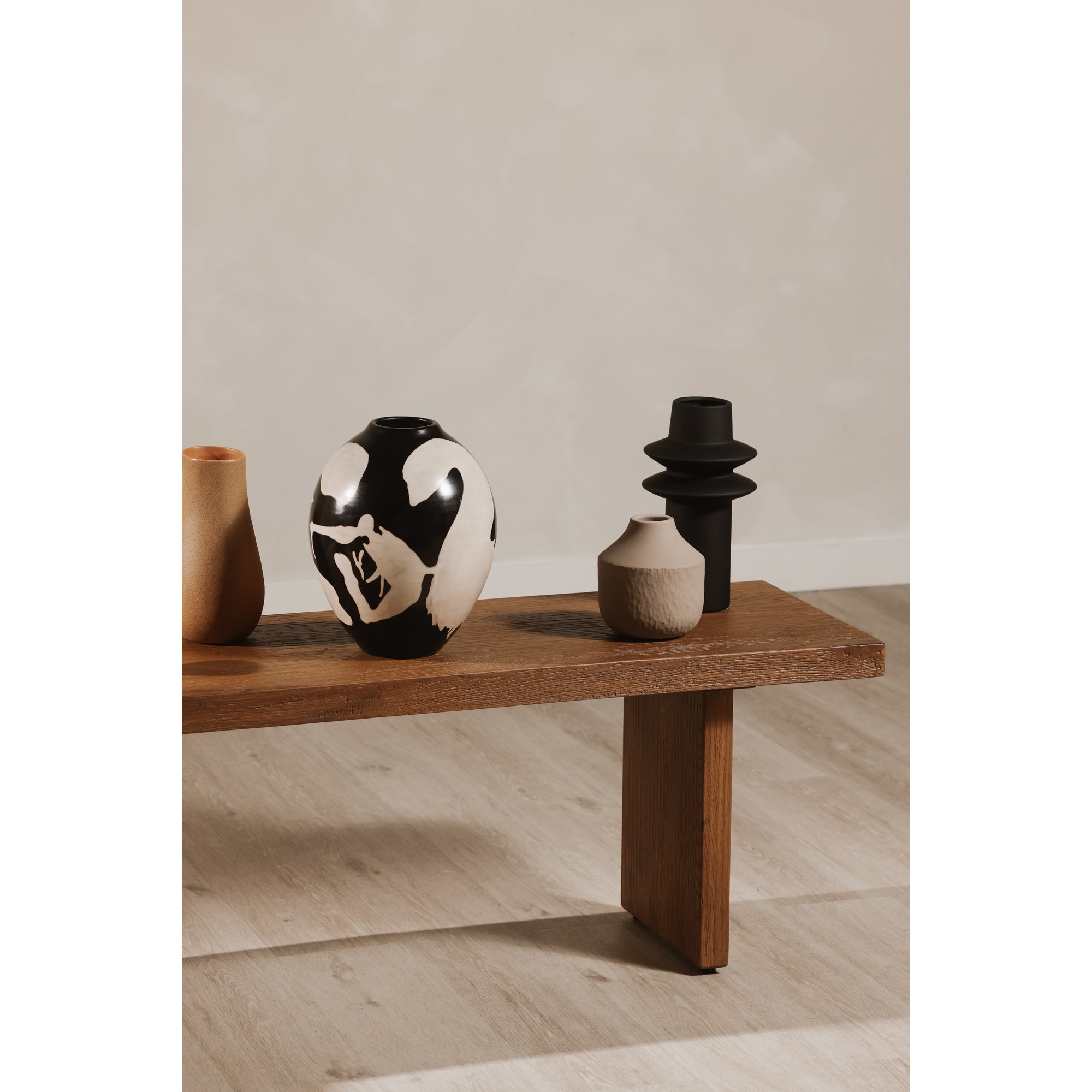 Koshi Bench Sandblasted Amber Oak FURNITURE - benche Moe's Furniture