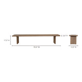 Koshi Bench Sandblasted Amber Oak FURNITURE - benche Moe's Furniture
