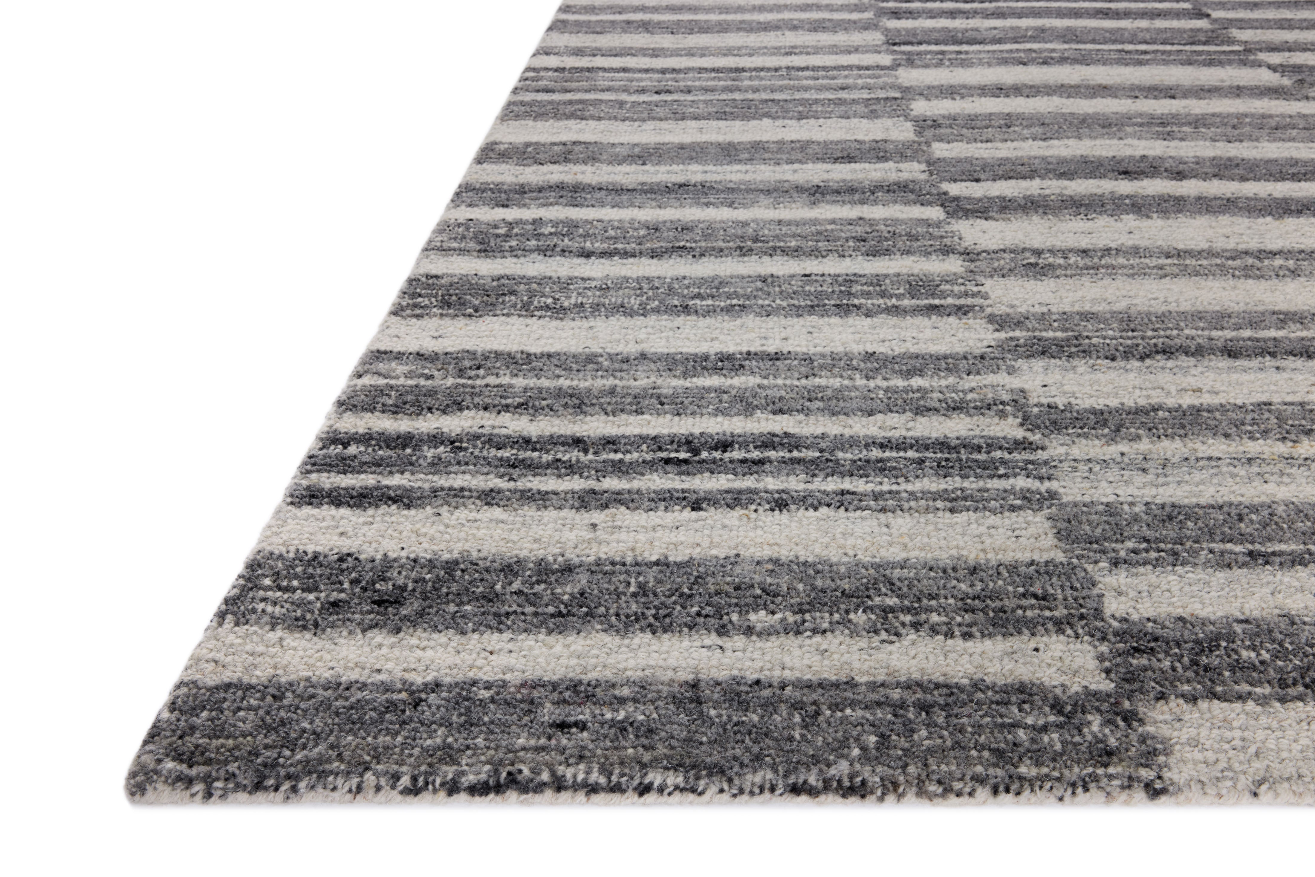 Joanna Gaines x Loloi Rae Charcoal / Mist Rug RUGS - wool Loloi