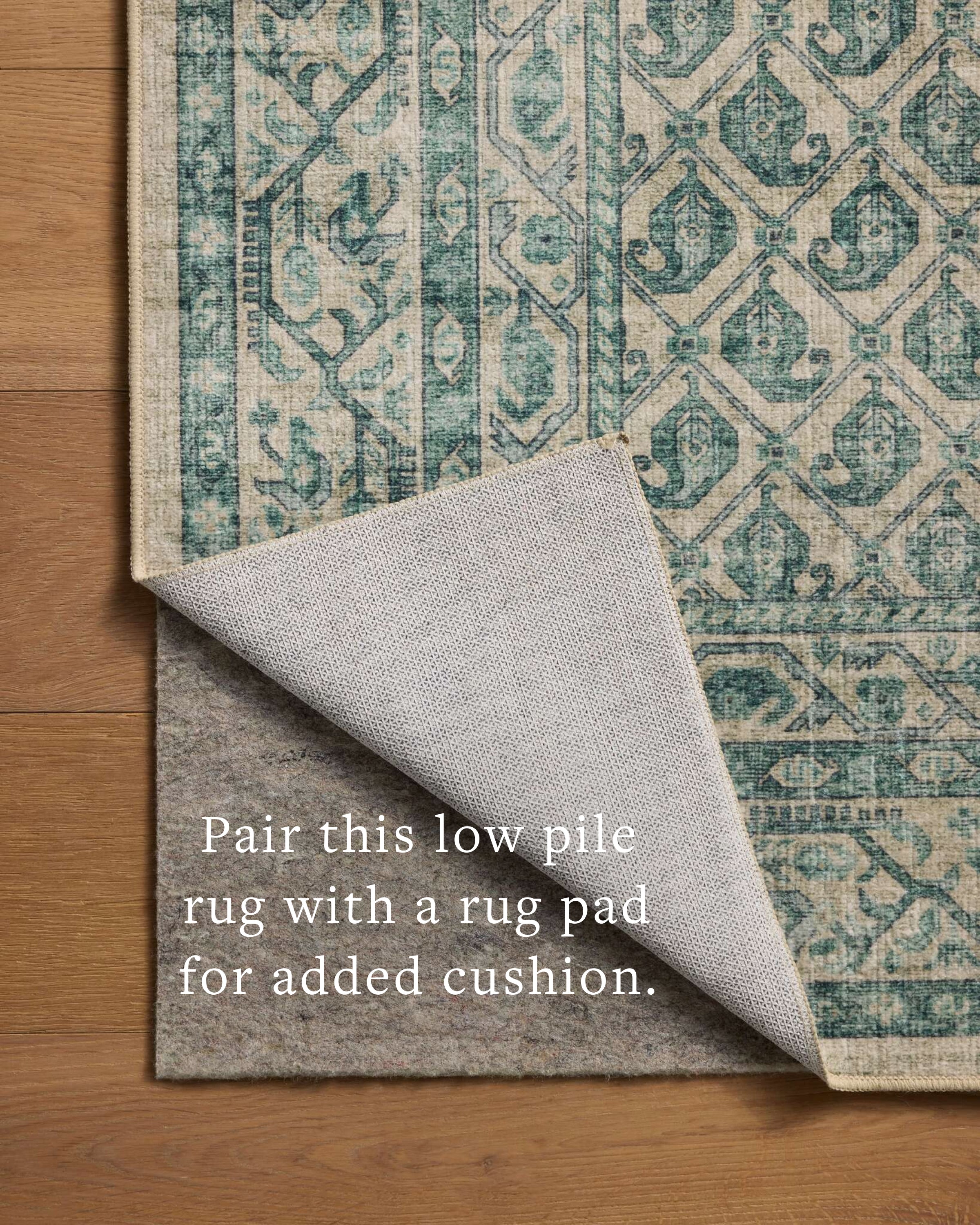 Chris Loves Julia x Loloi Ramona Bone / Teal Rug - Rug & Weave