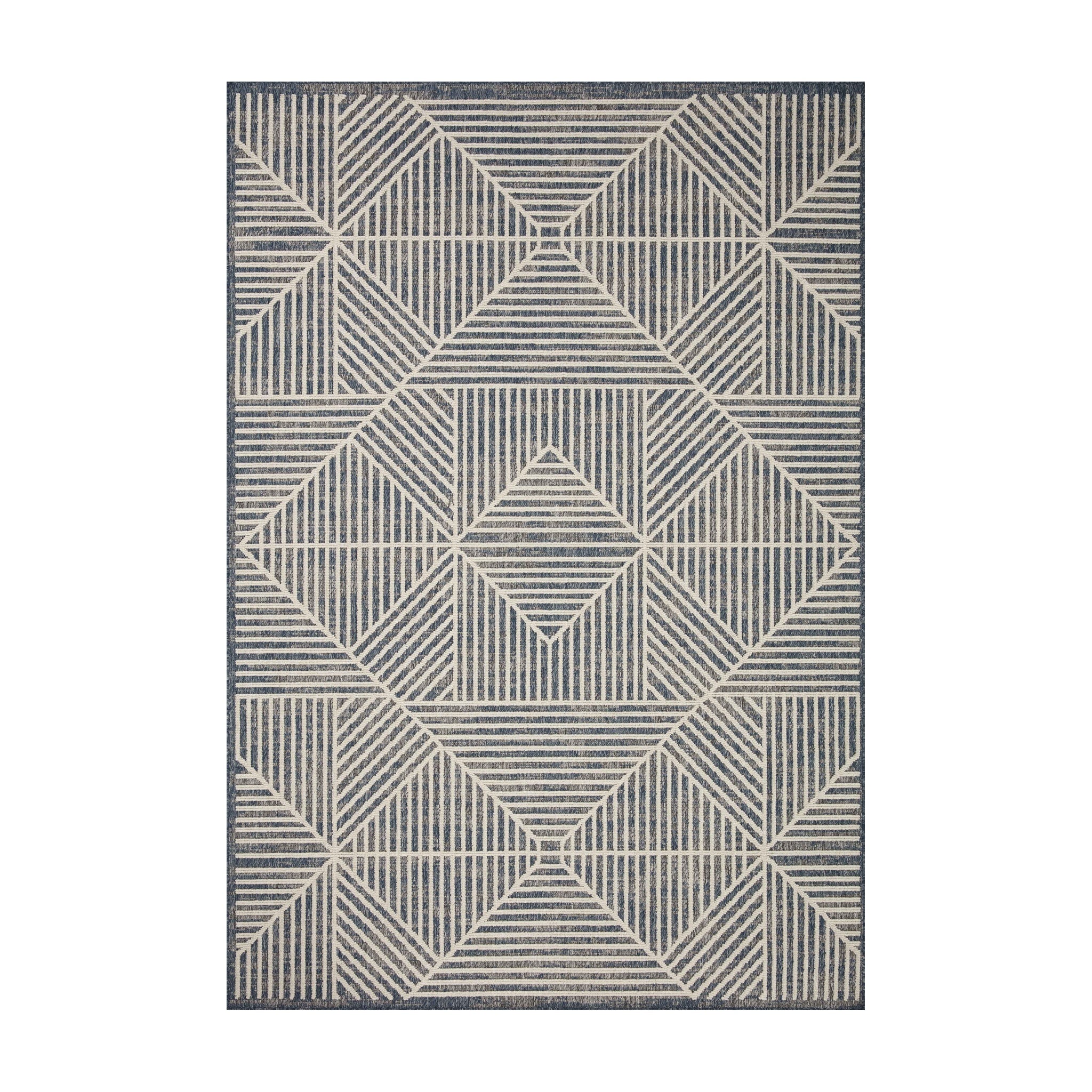 Loloi Rainier Denim / Ivory Rug No.1 Loloi 18" x 18"