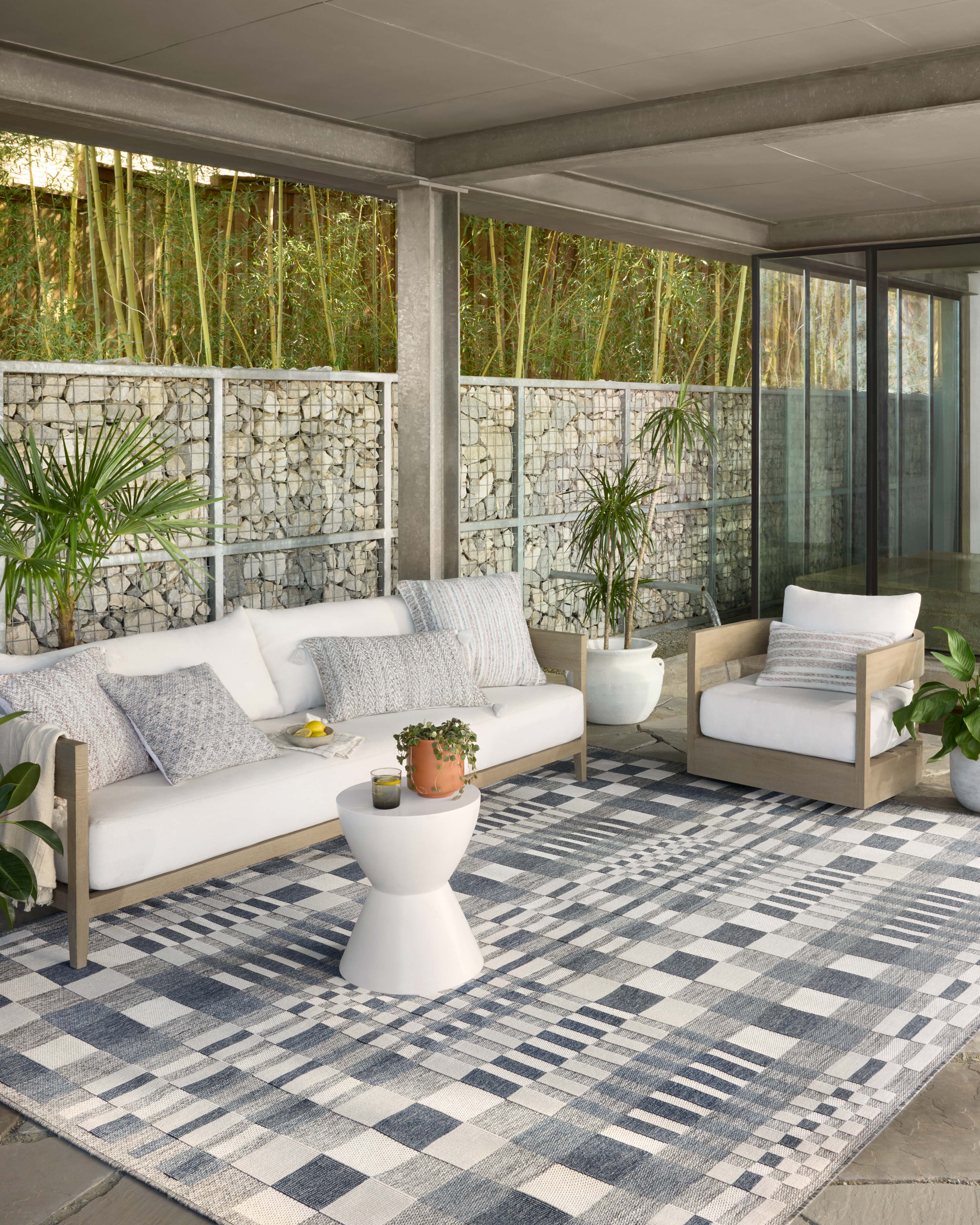 Loloi Rainier Ivory / Denim Rug Loloi