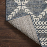 Loloi Rainier Denim / Ivory Rug No.1 RUGS - synthetic Loloi 18" x 18"