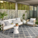 Loloi Rainier Denim / Ivory Rug No.1 RUGS - synthetic Loloi 18" x 18"
