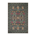 Rifle Paper Co. x Loloi Rosa Black Sample Rug RUGS - synthetic Loloi 18" x 18"
