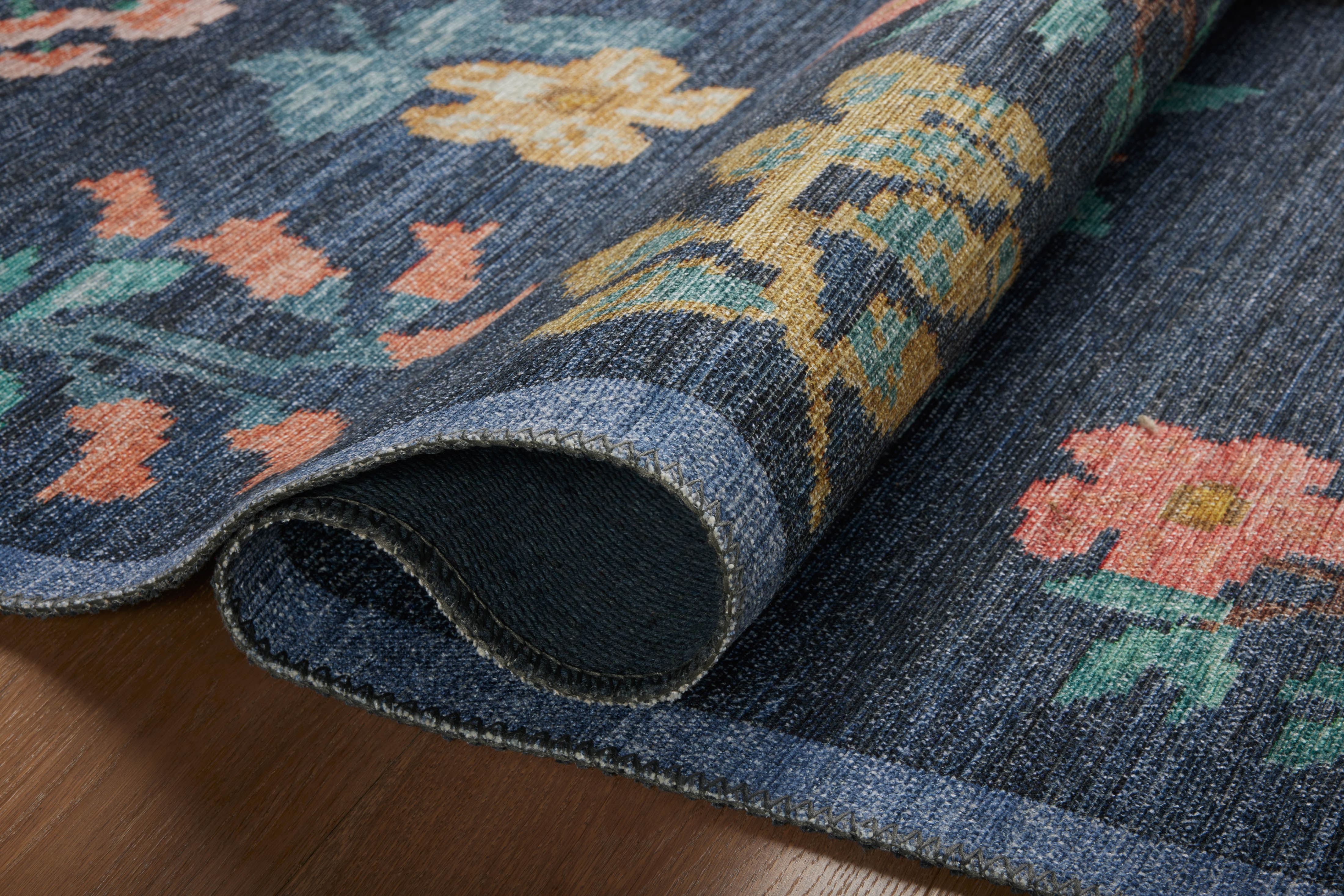 Rifle Paper Co. x Loloi Rosa Navy Rug RUGS - synthetic Loloi