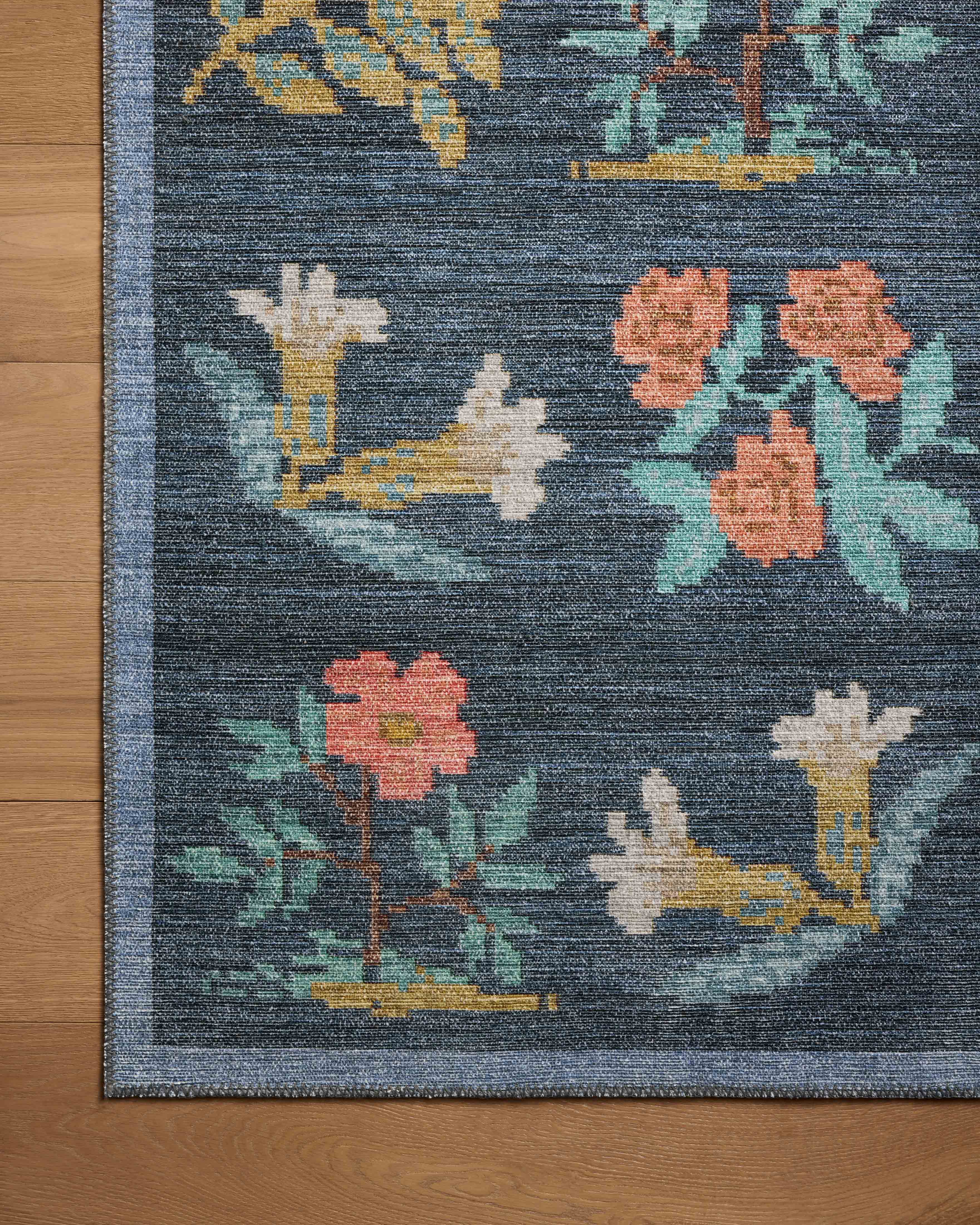 Rifle Paper Co. x Loloi Rosa Navy Rug RUGS - synthetic Loloi