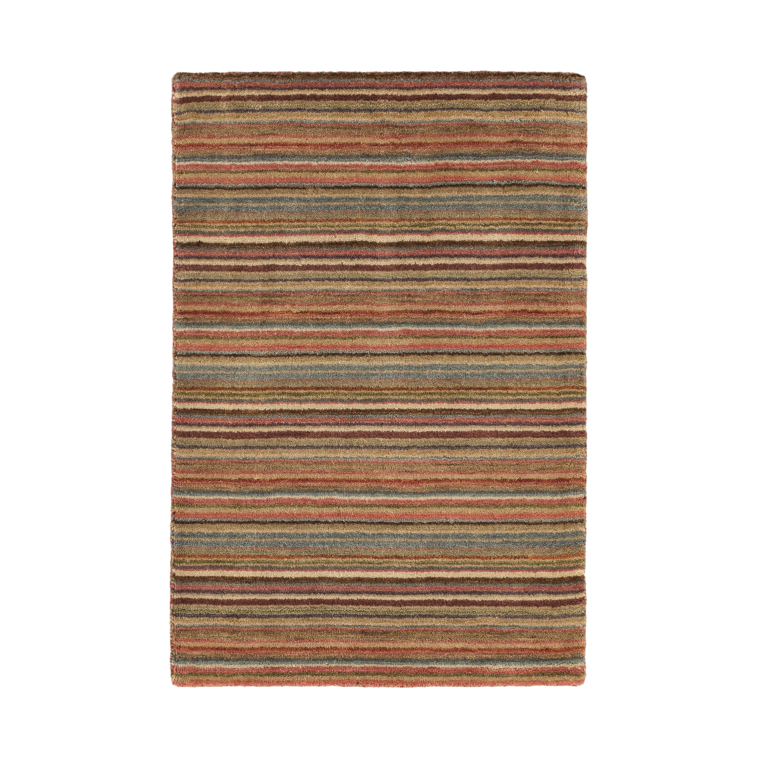 Brindle Stripe Hand Loom Knotted Wool Rug RUGS - wool Dash & Albert 2' x 3'