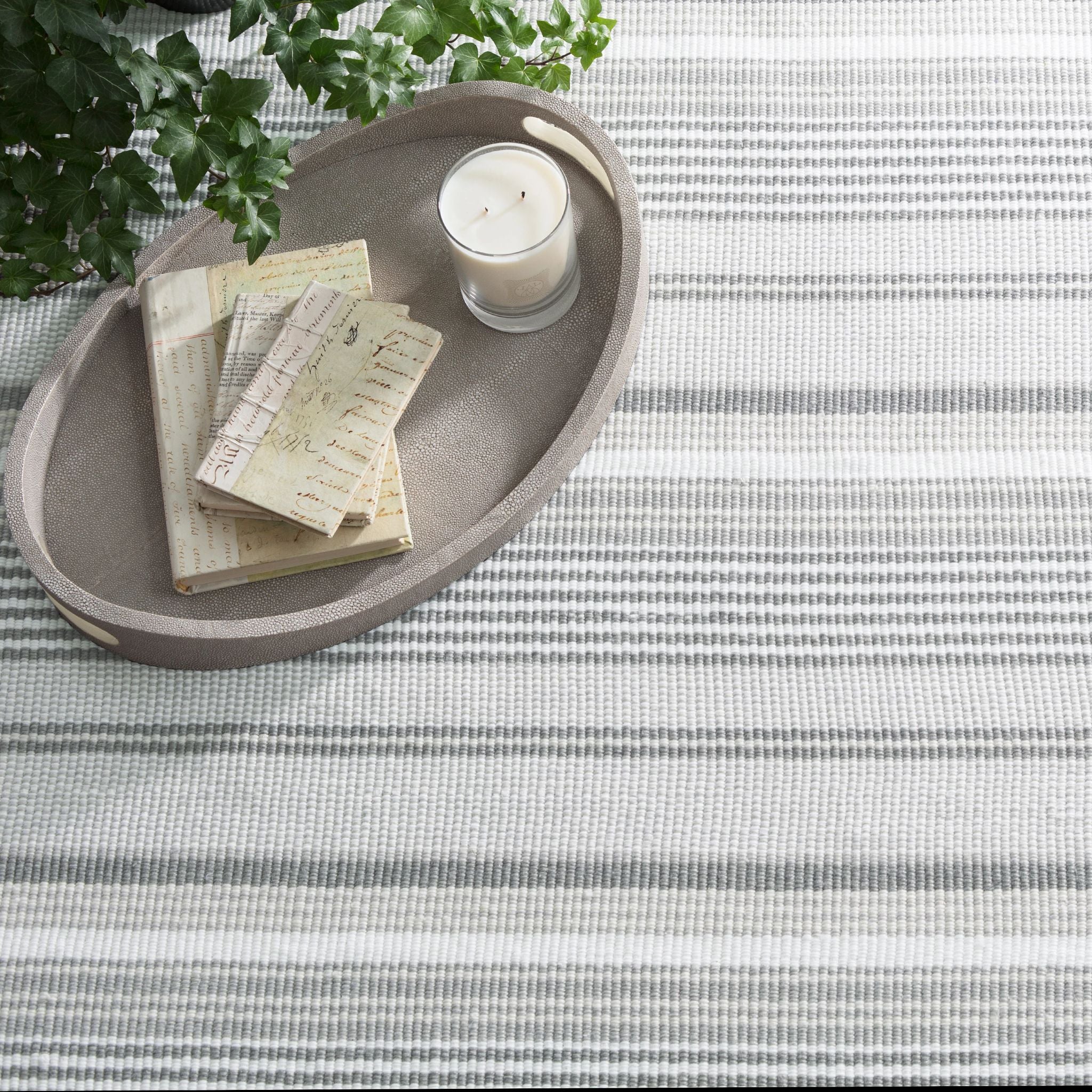 Gradation Ticking Handwoven Cotton Rug RUGS - cotton Dash & Albert