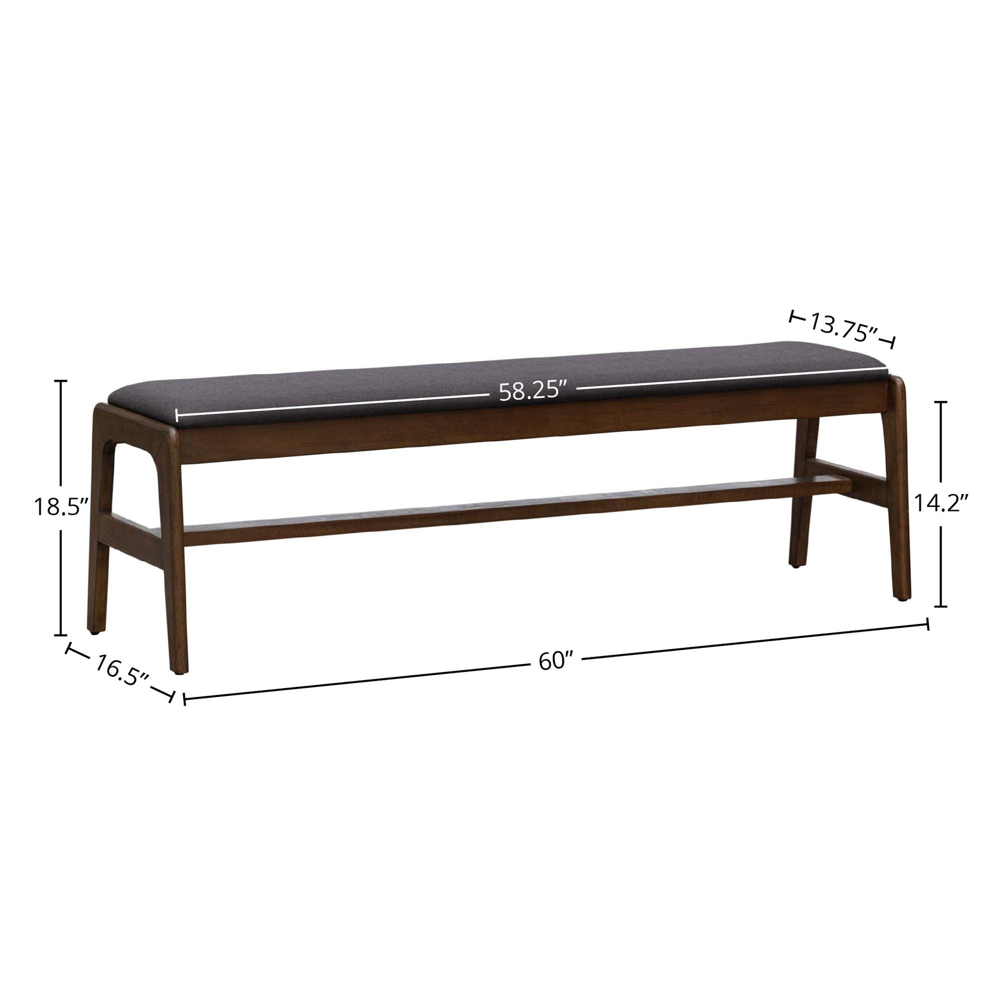 Remyx Upholstered Bench FURNITURE - benches LH IMPORTS