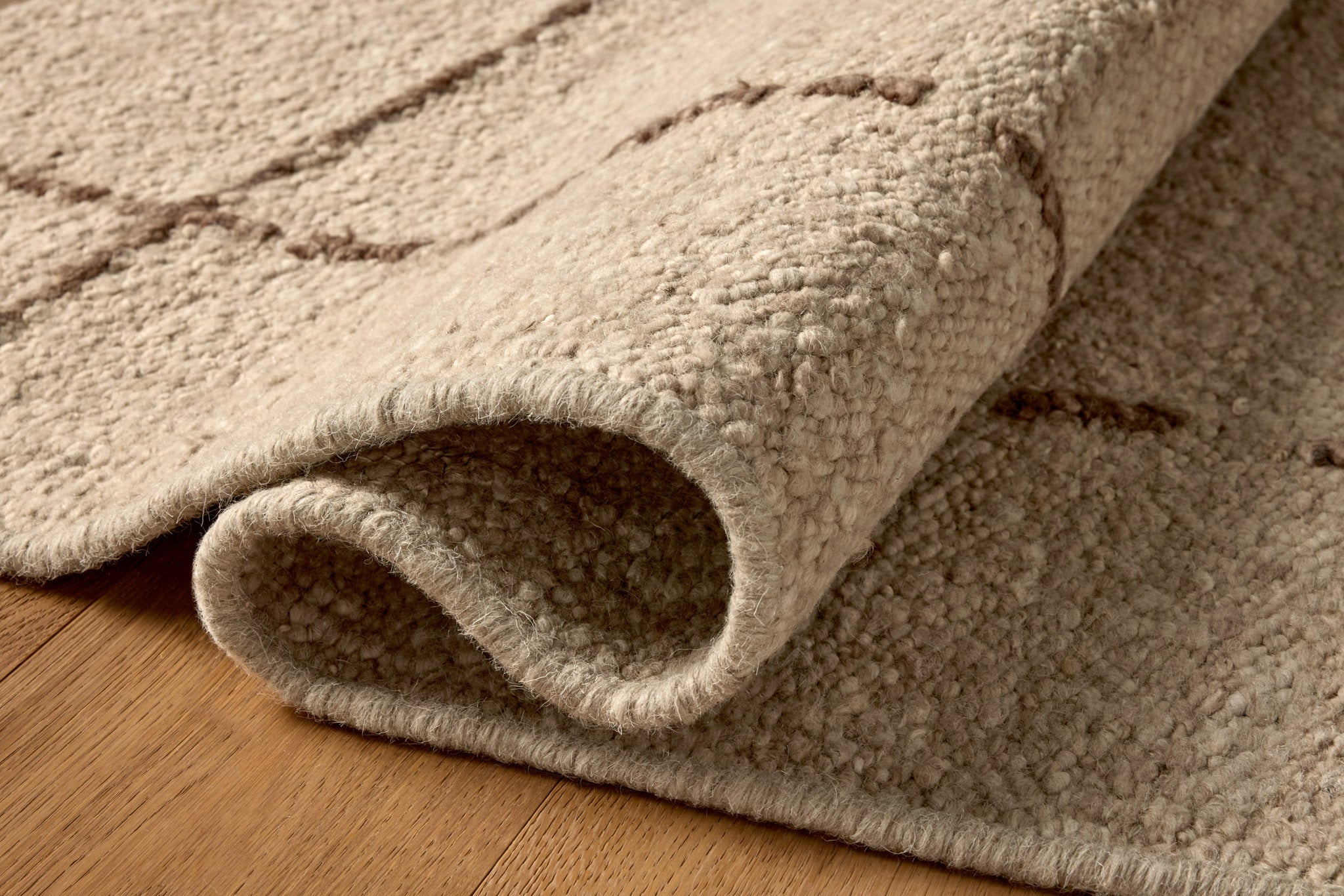 Magnolia Home x Loloi Ridge Oatmeal / Brown Rug - Rug & Weave