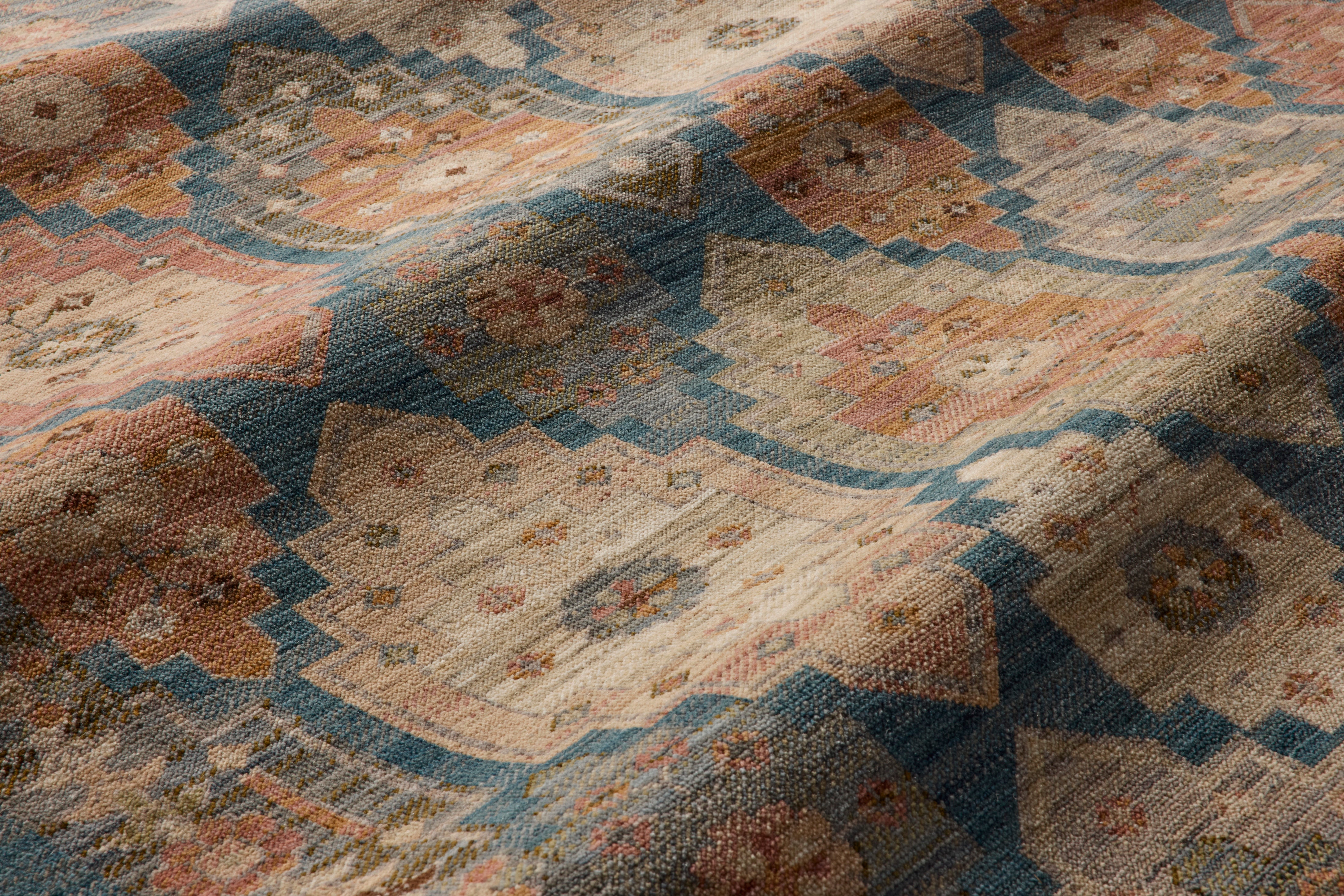 Loloi Reign Blue / Multi Rug RUGS - wool Loloi 18" x 18"