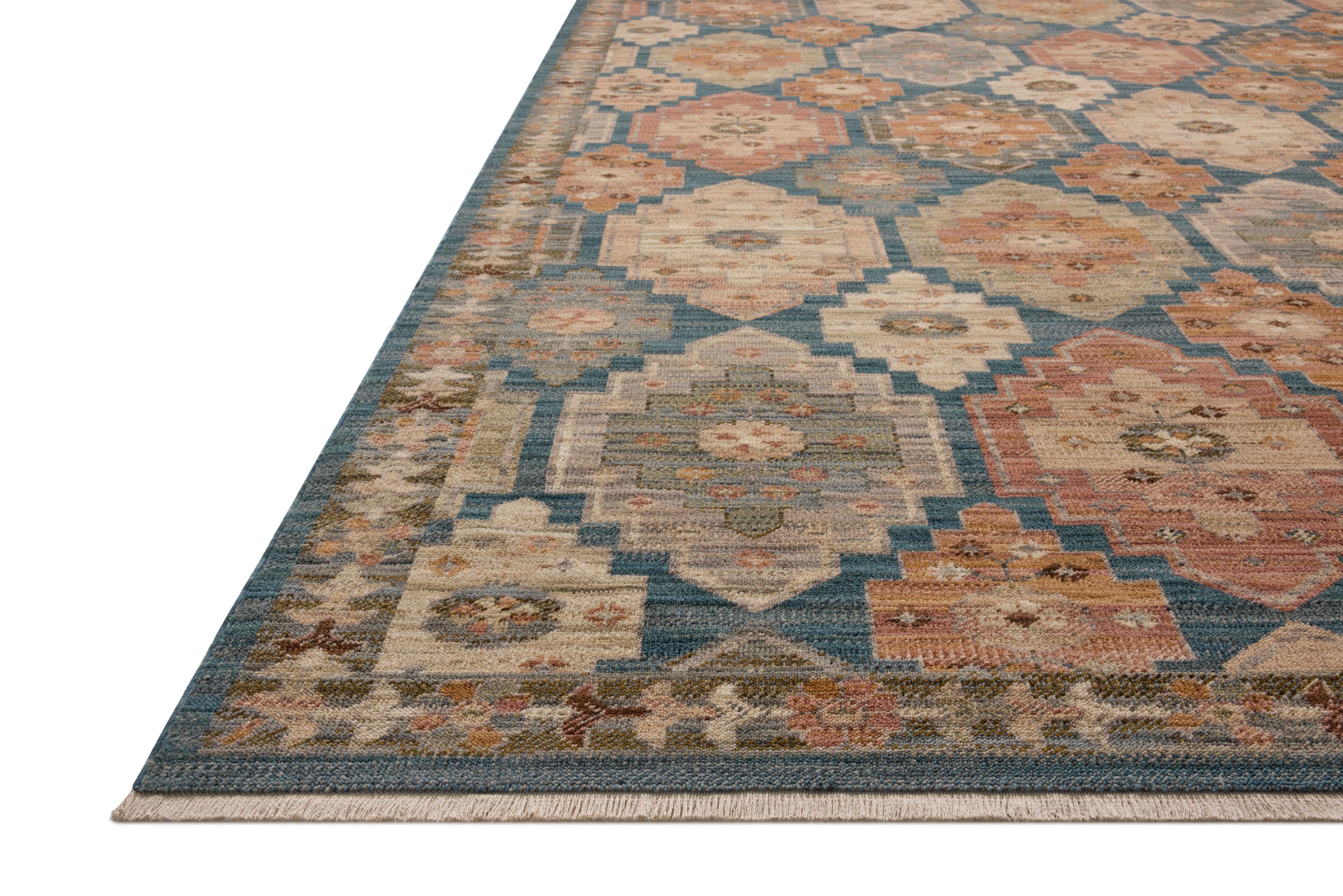 Loloi Reign Blue / Multi Rug RUGS - wool Loloi 18" x 18"
