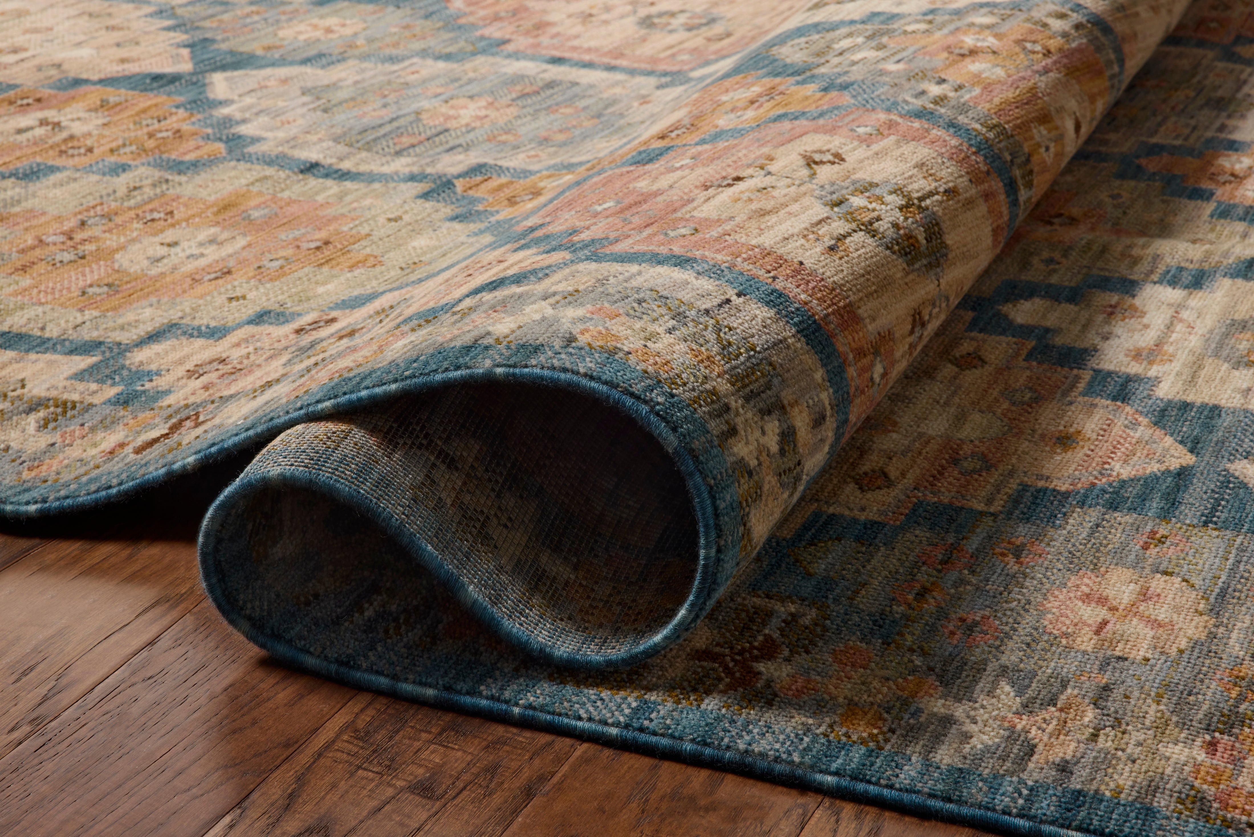 Loloi Reign Blue / Multi Rug RUGS - wool Loloi 18" x 18"
