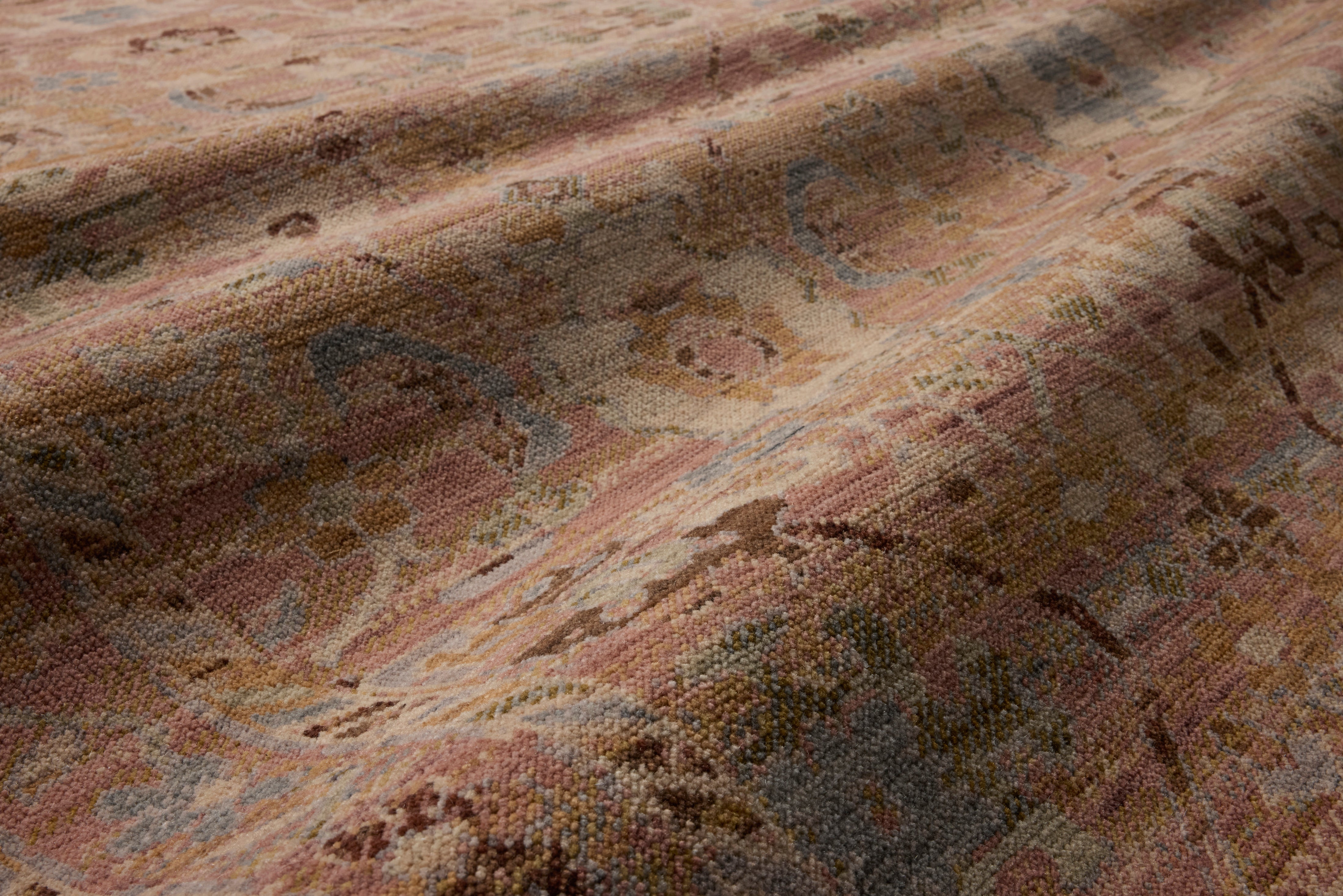 Loloi Reign Pink / Multi Square Rug RUGS - wool Loloi