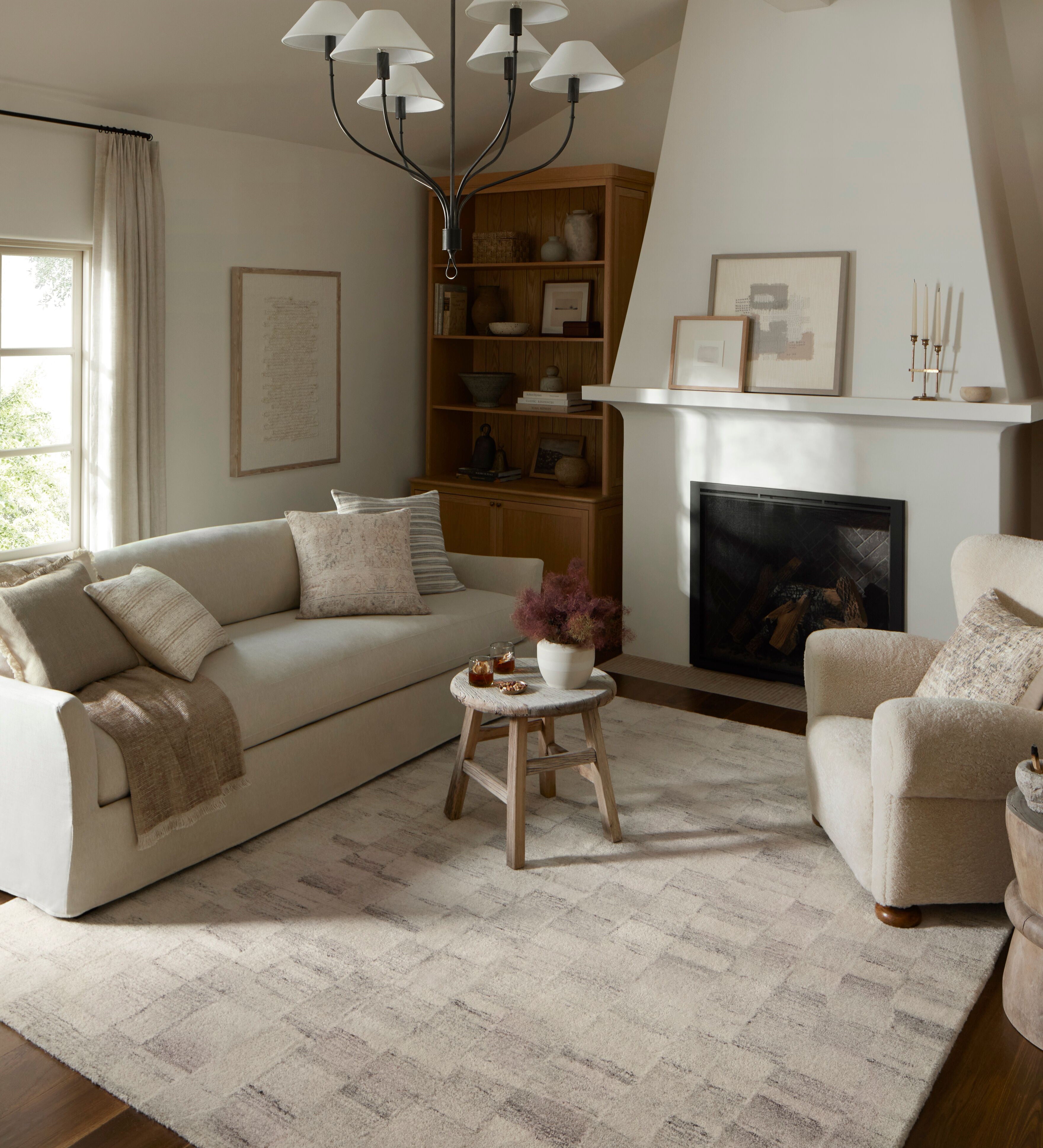 Amber Lewis x Loloi Rocky Ivory / Silver Rug 1-natural fibre rugs Loloi