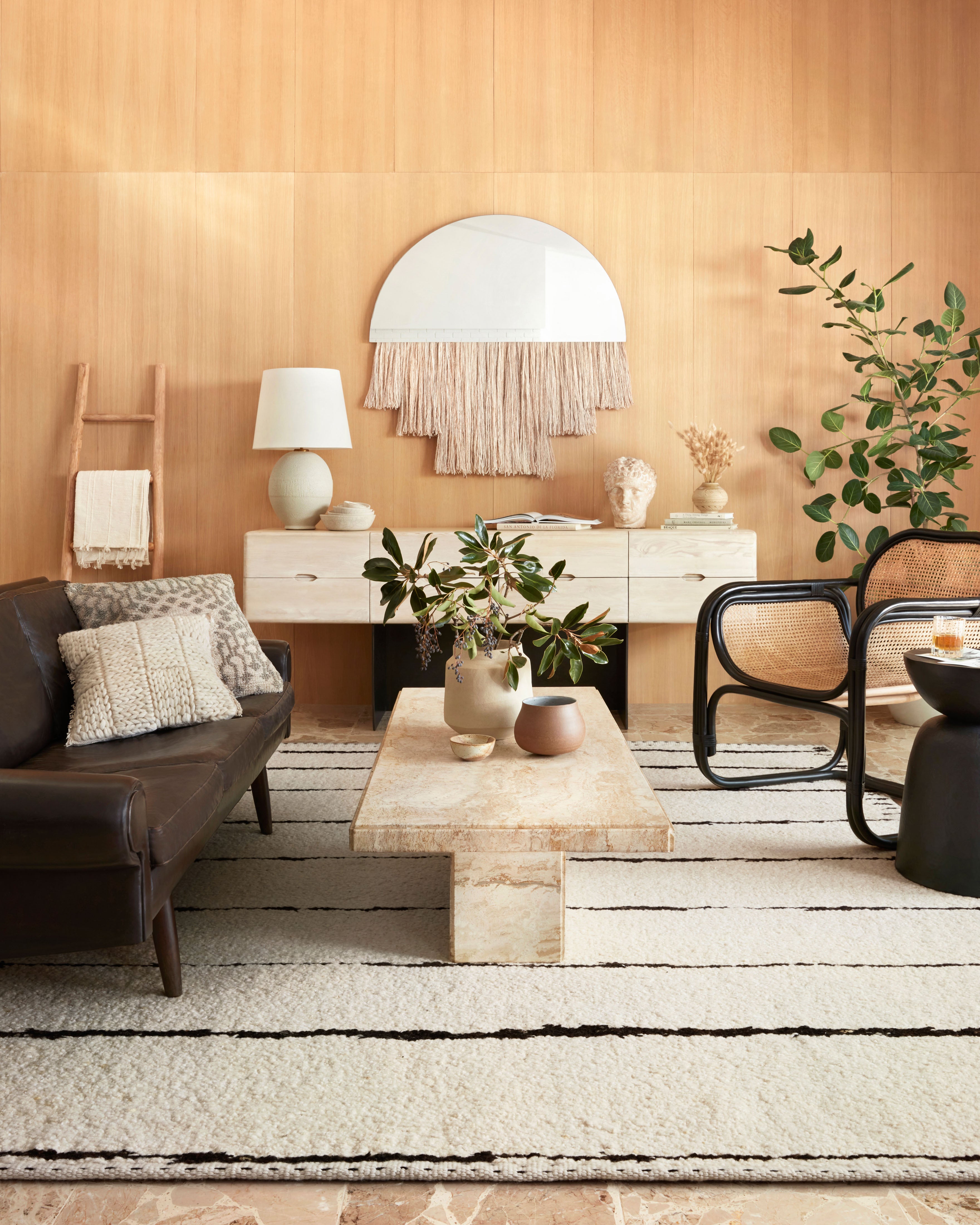 Loloi Roman Ivory / Black Rug RUGS - wool Loloi