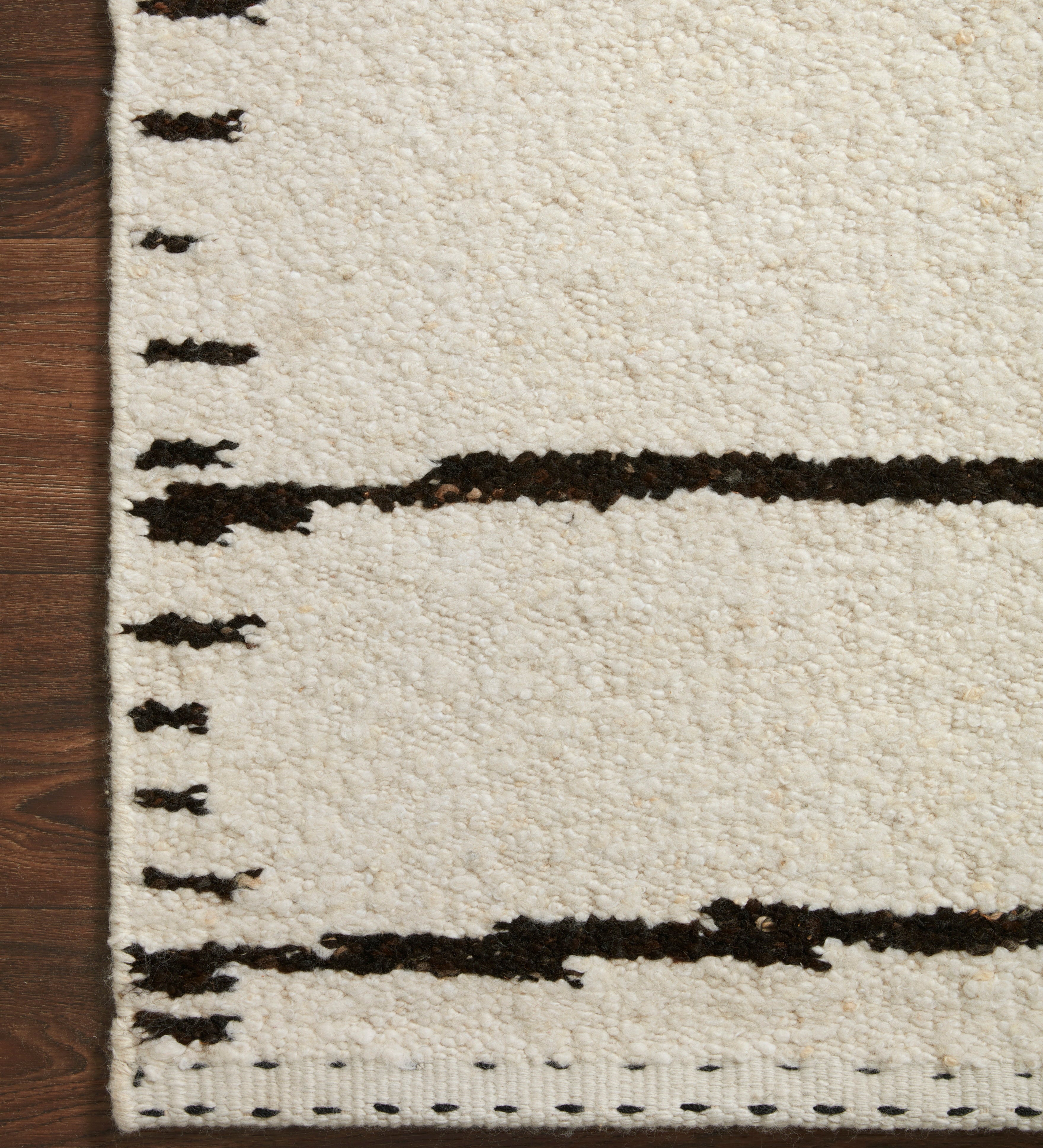 Loloi Roman Ivory / Black Rug RUGS - wool Loloi