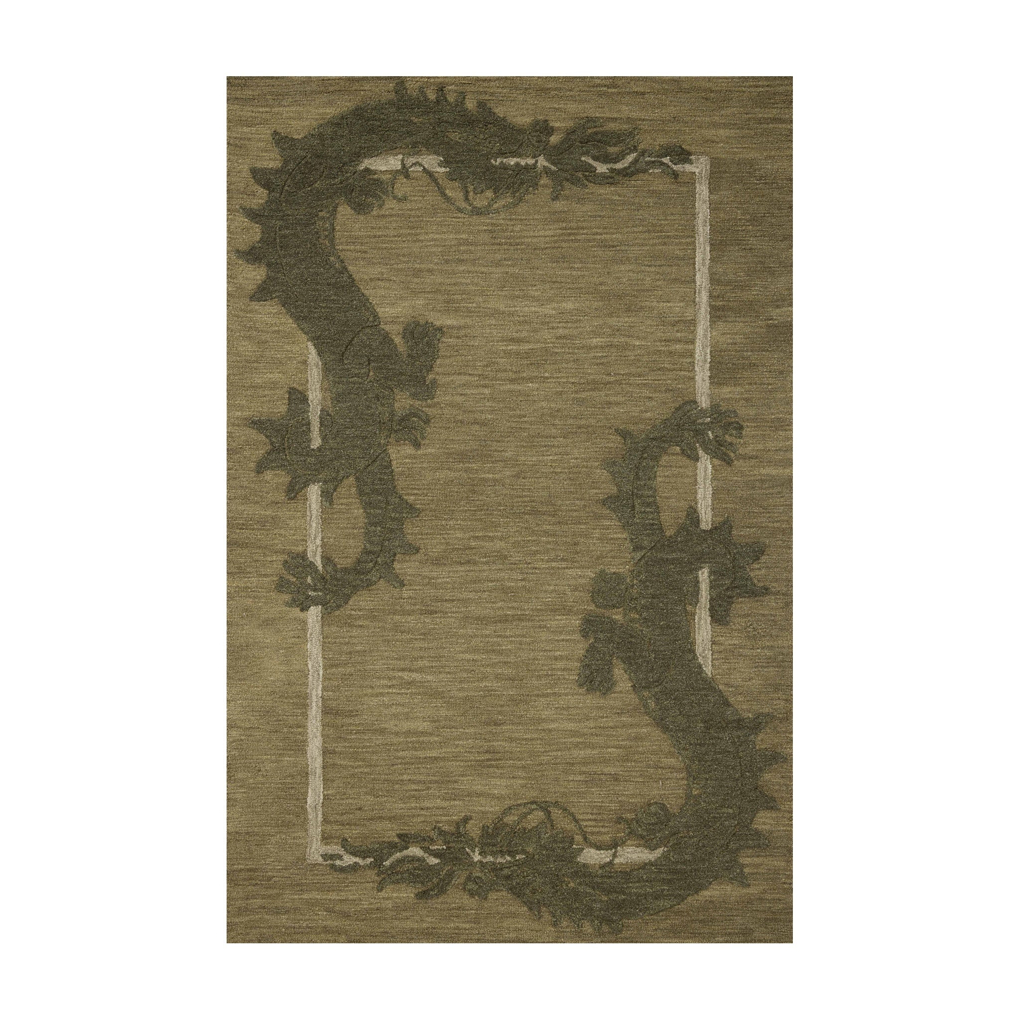 Brigette Romanek x Loloi Romi Green / Forest Square Rug RUGS - wool Loloi 7'9" x 7'9" Square