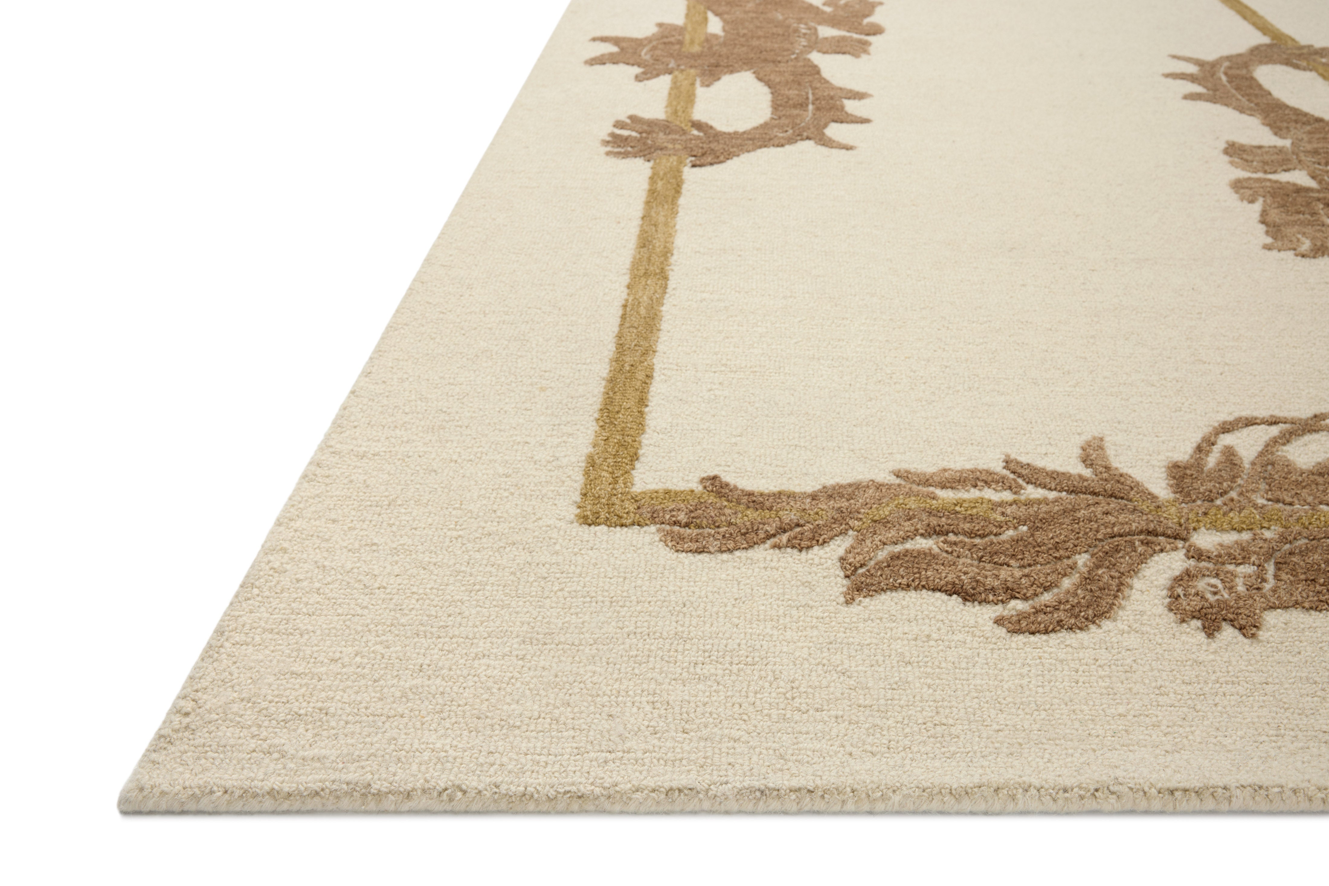 Brigette Romanek x Loloi Romi Ivory / Spice Rug, In-house Sample Romi Collection DESIGN Rug Sample Ivory / – view 2