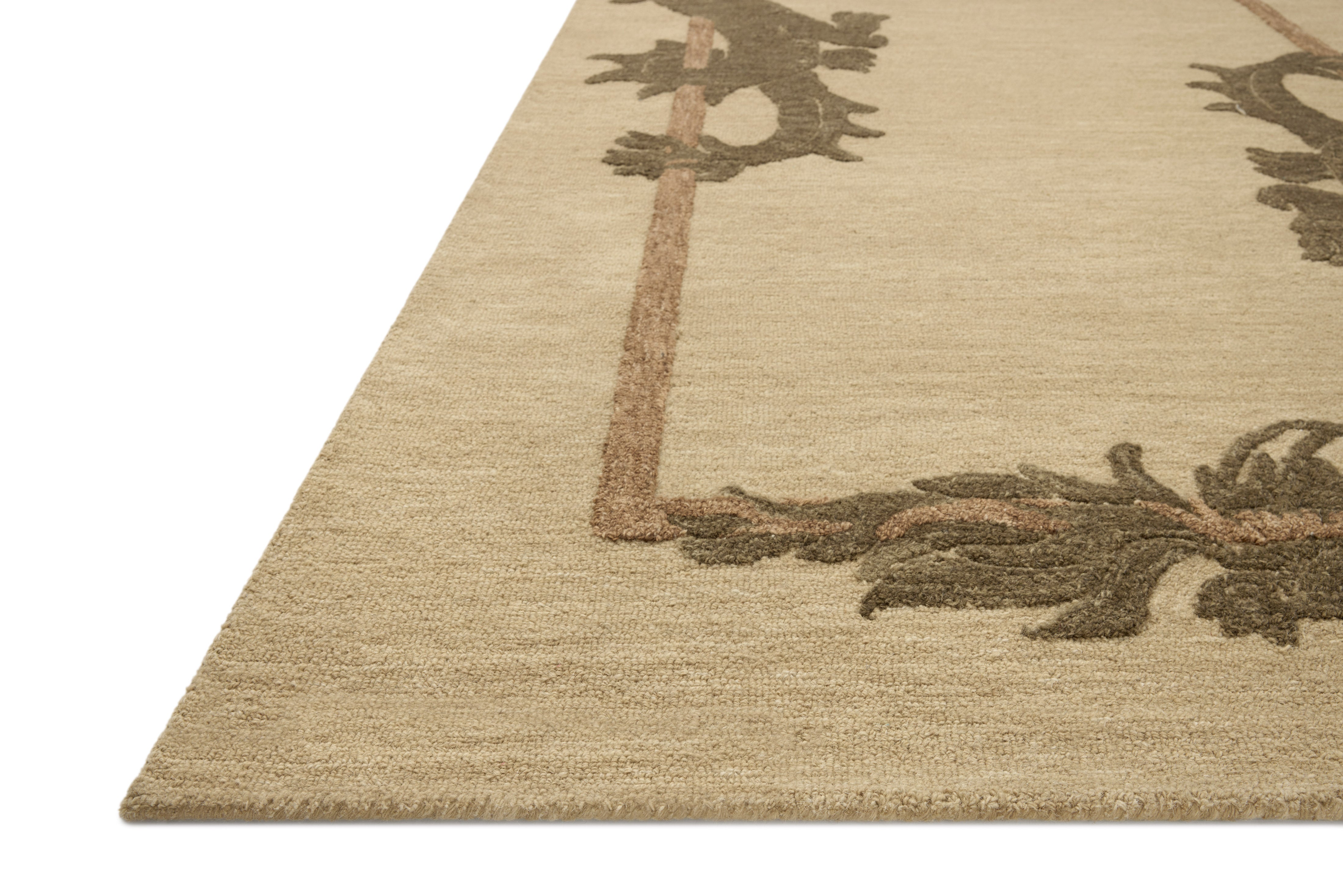 Brigette Romanek x Loloi Romi Natural / Olive Rug, In-house Sample Romi Collection DESIGN Rug Sample Natural / – view 2