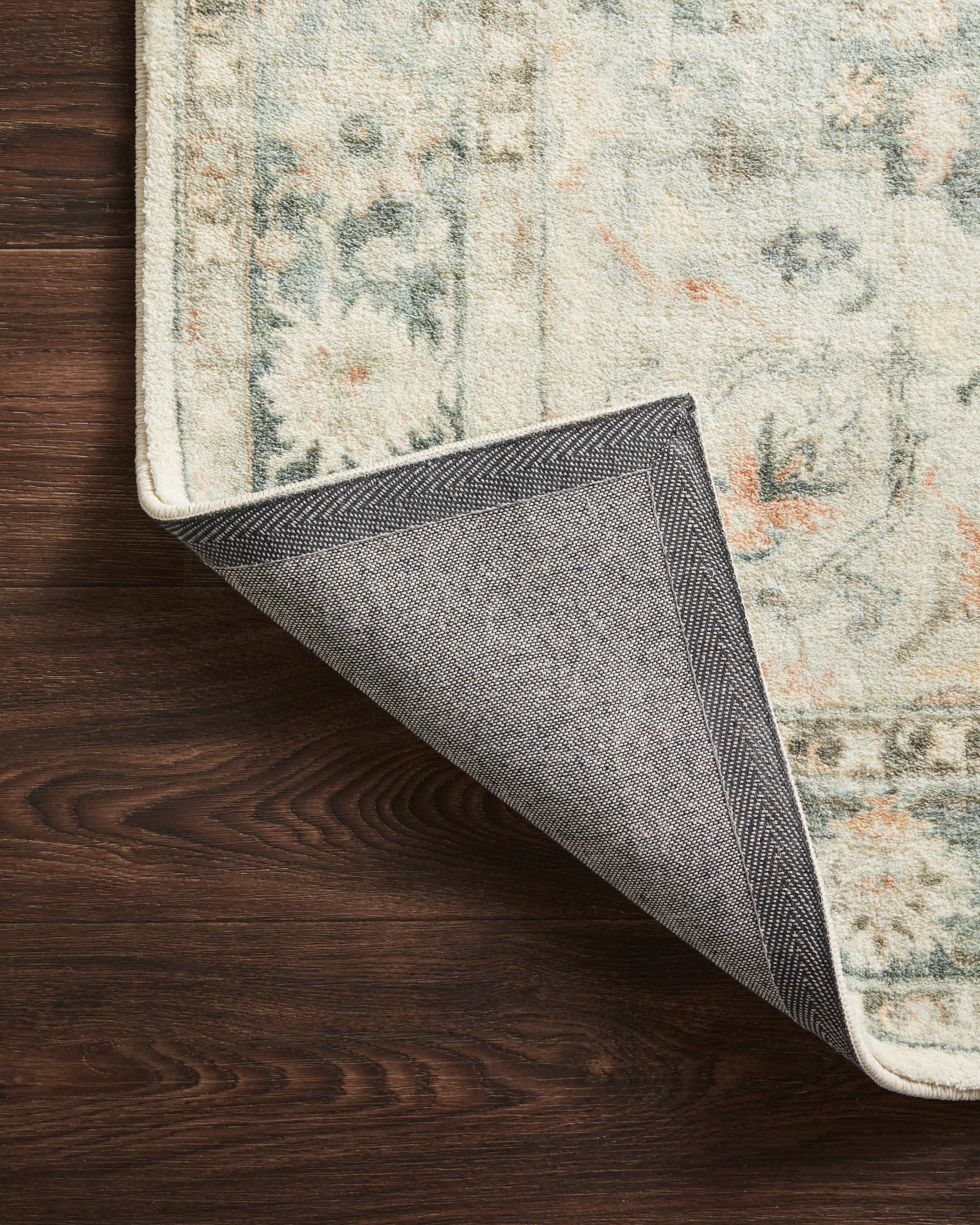 Loloi Rosette Teal / Ivory Rug RUGS - synthetic Loloi