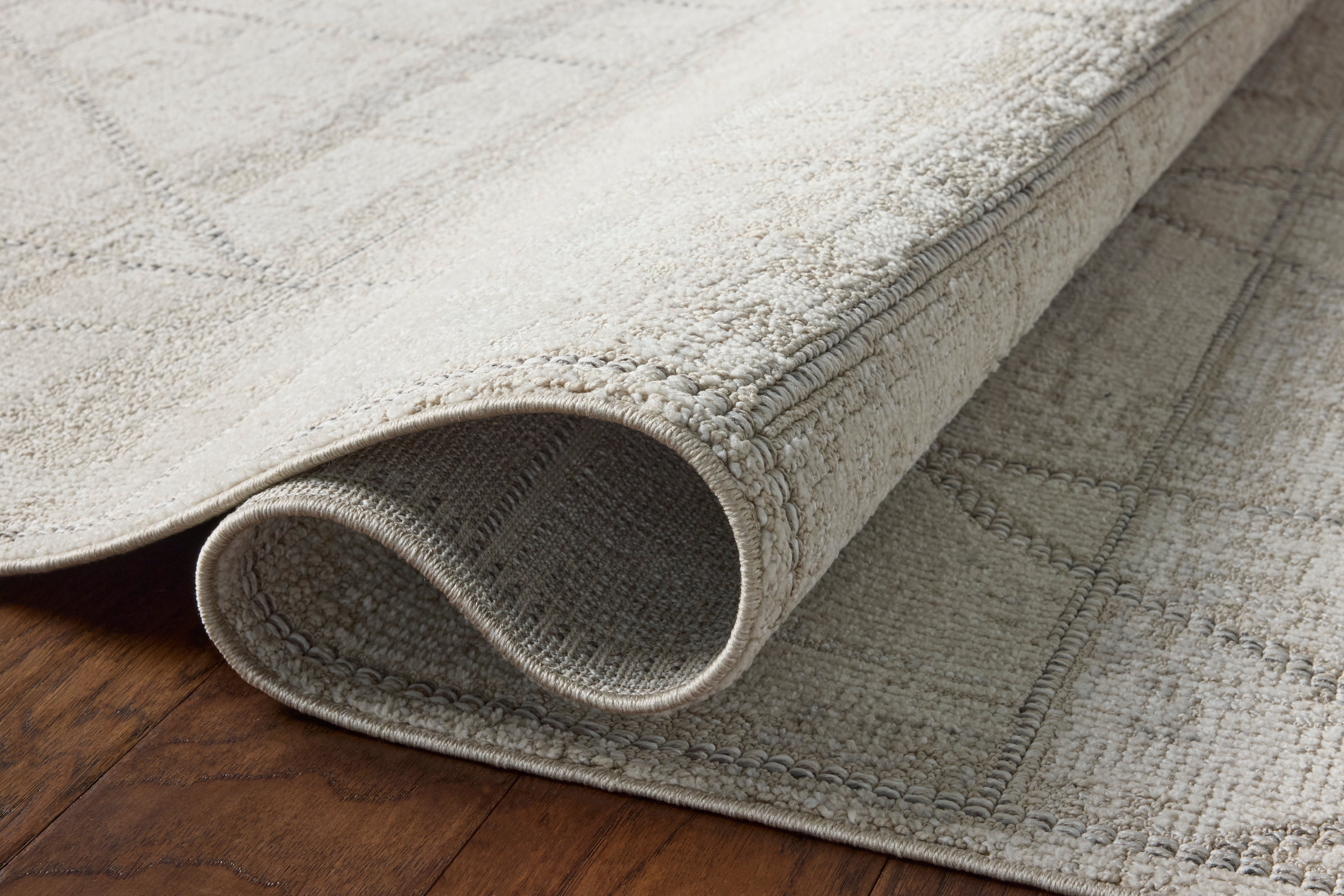 Loloi Roxie Ivory / Graphite Rug RUGS - synthetic Loloi