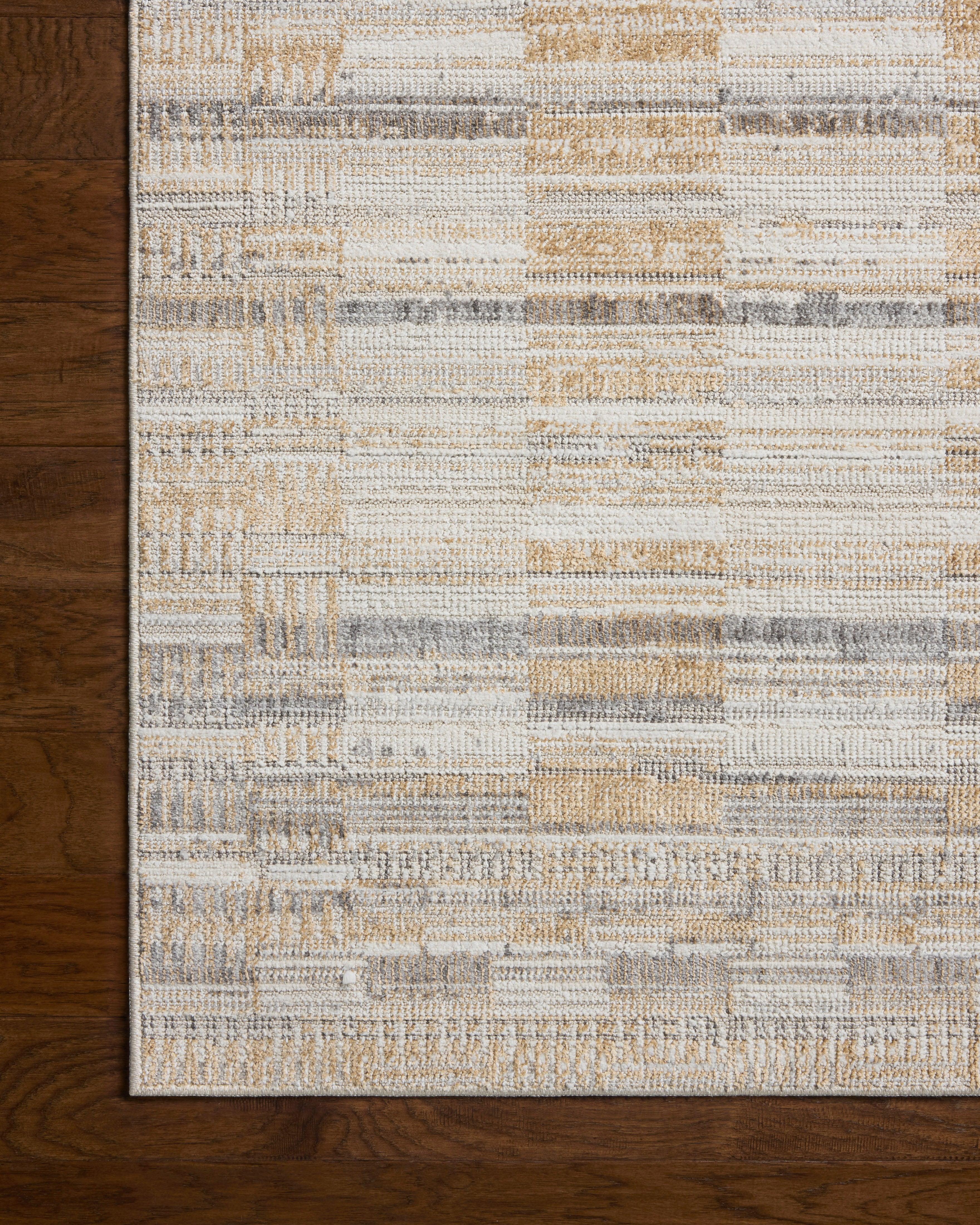 Loloi Roxie Granite / Gold Square Rug RUGS - synthetic Loloi