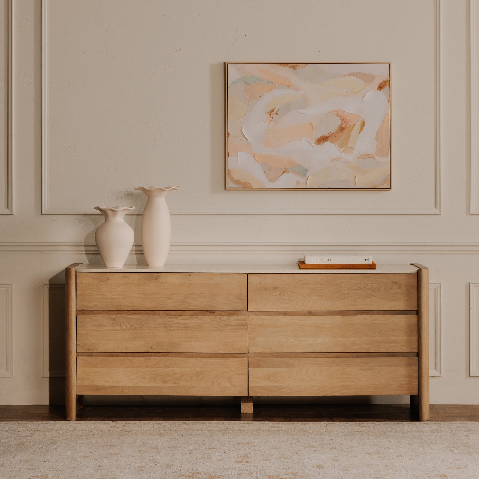 Lane 6 Drawer Dresser FURNITURE - dresser Moe's Furniture